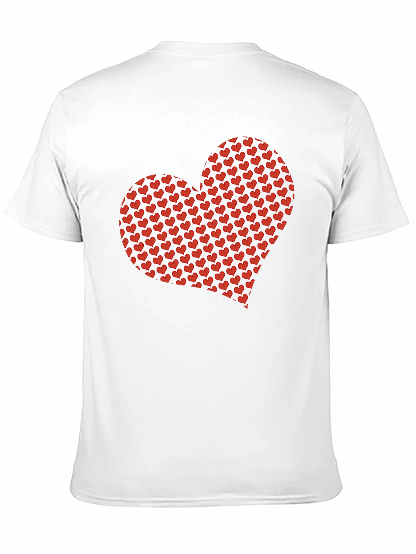 Heart Pattern Black T-Shirt
