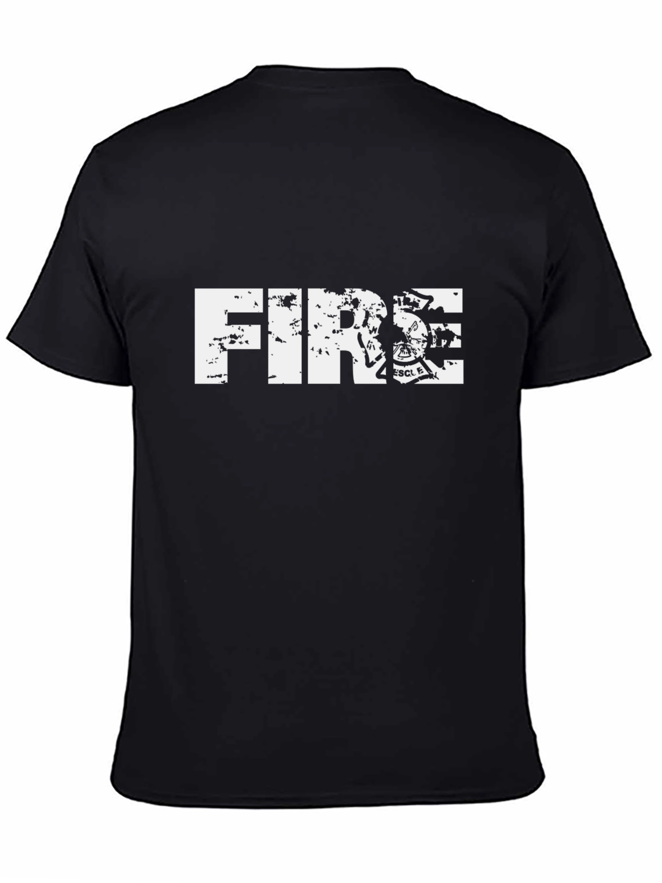 Firefighter Rescue Graphic Black T-Shirt