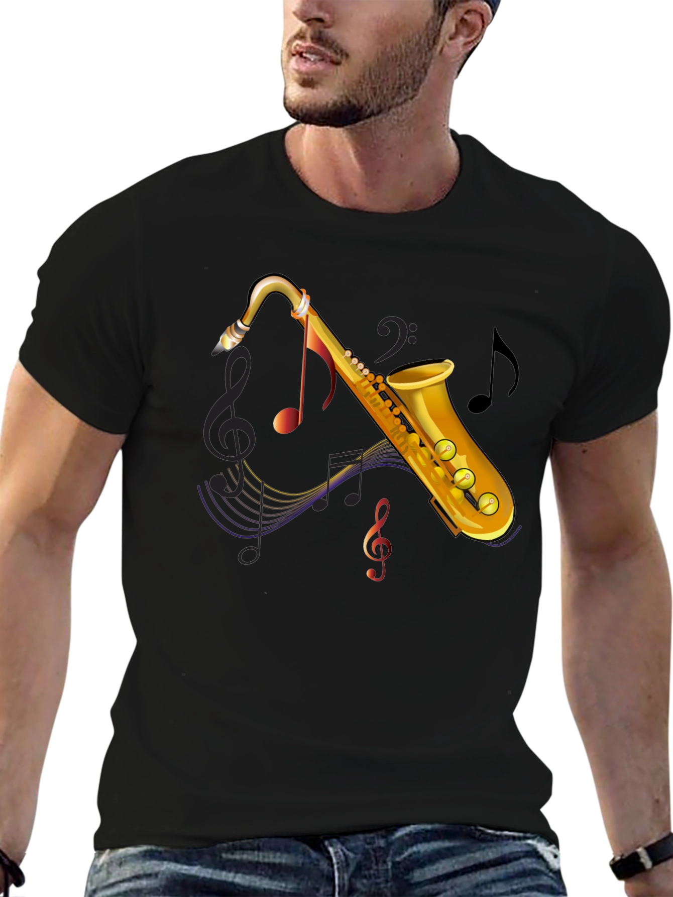 Saxophone Music Lover Tee - Stylish Musician T-Shirt