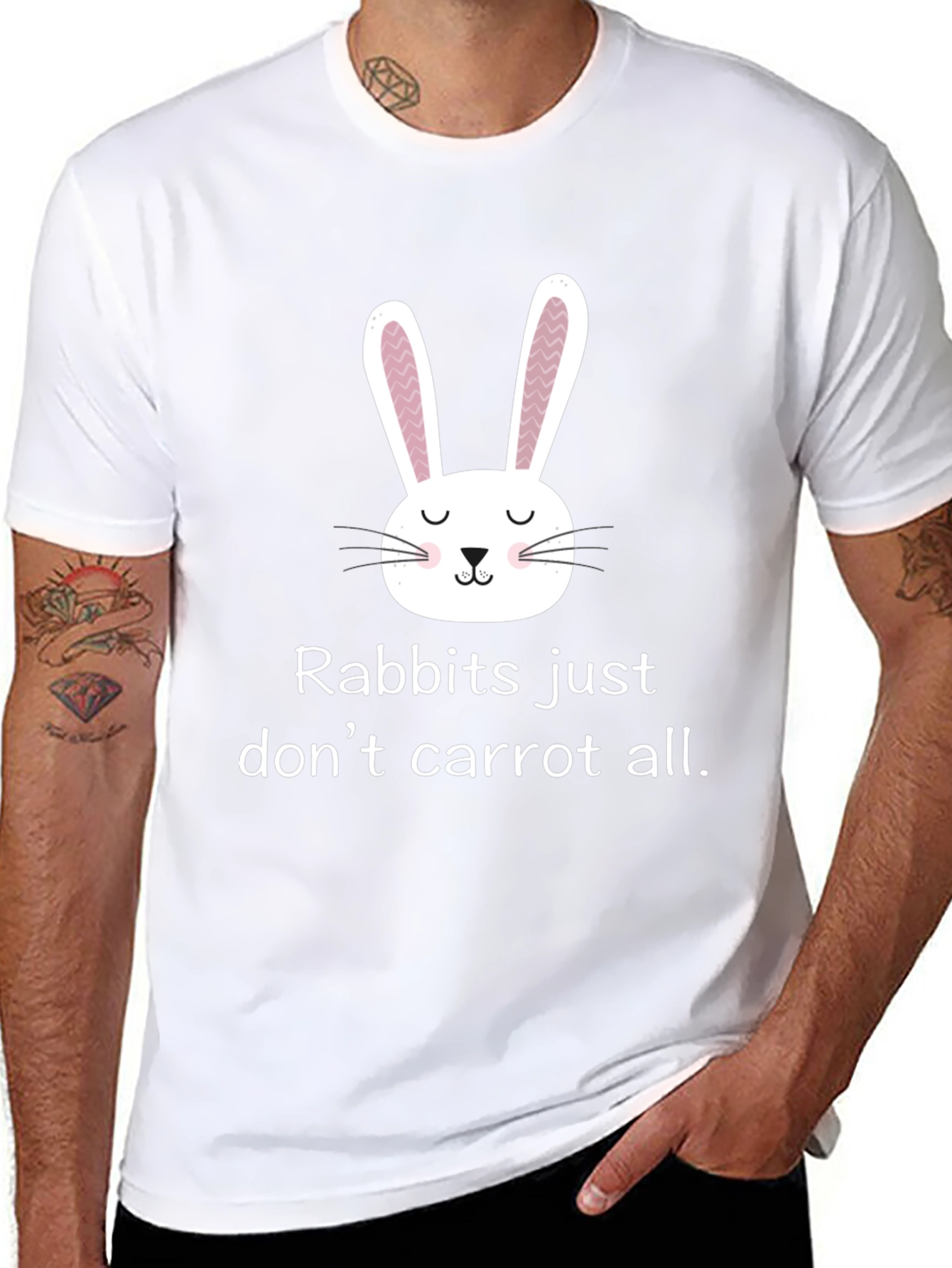 Funny Rabbit T-Shirt - Rabbits Dont Carrot All