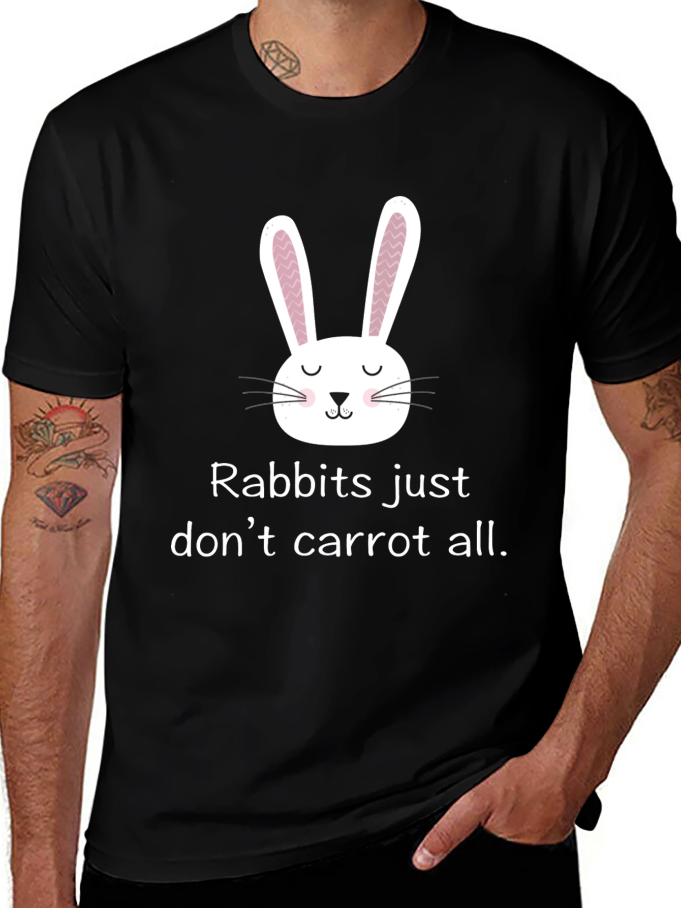 Funny Rabbit T-Shirt - Rabbits Dont Carrot All