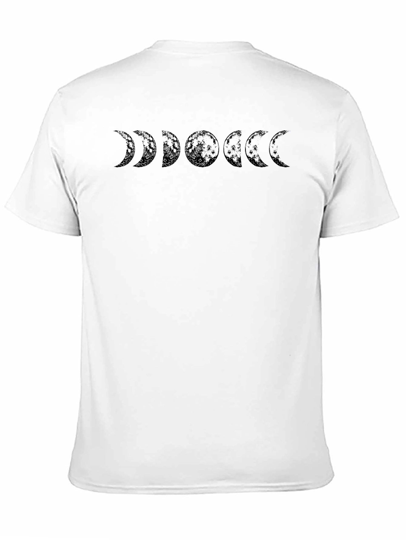 Lunar Phase Graphic Tee - Black Cotton Comfort
