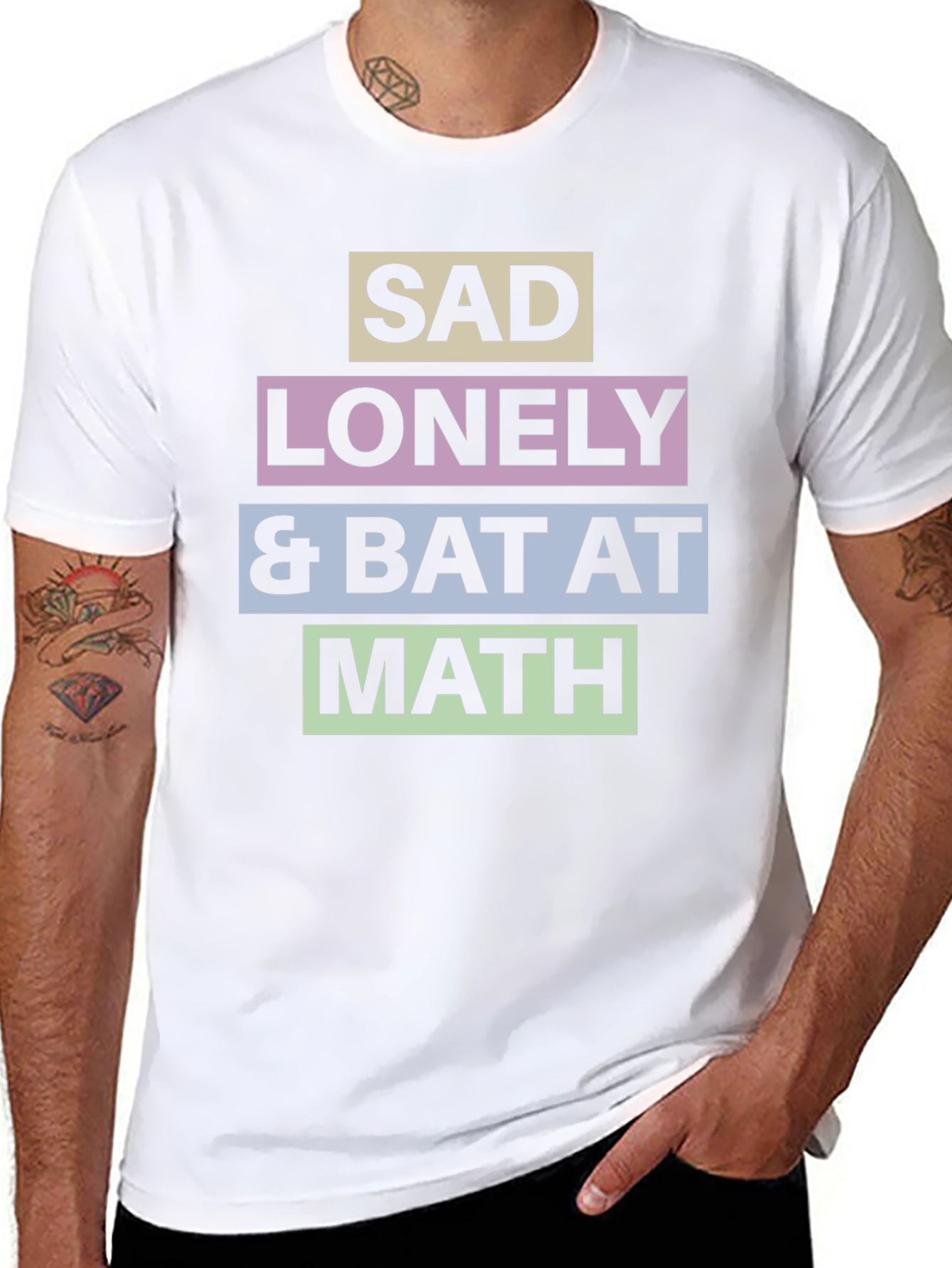 Sad Lonely & Bat at Math T-Shirt