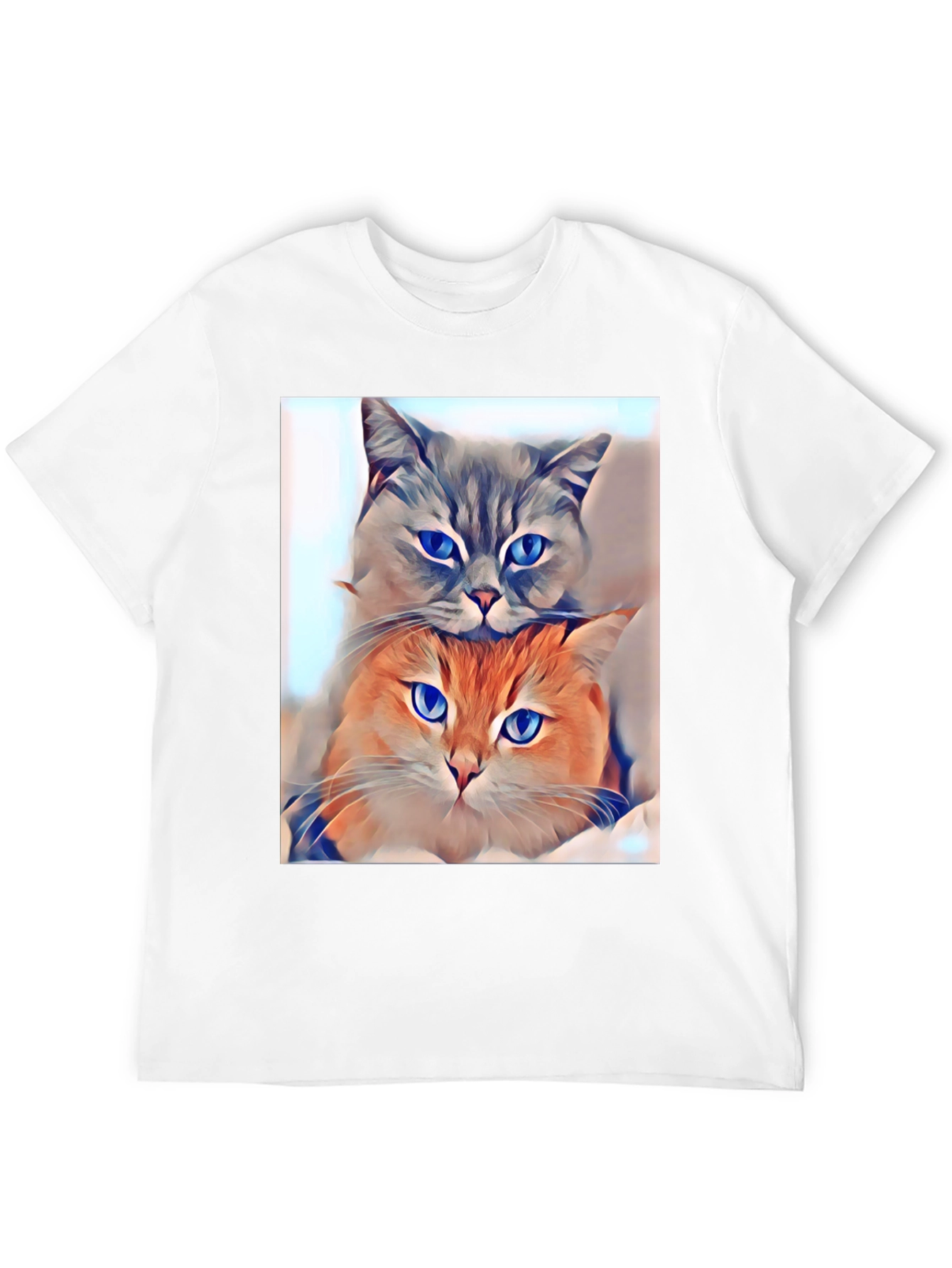 Cats Stacked Art T-Shirt