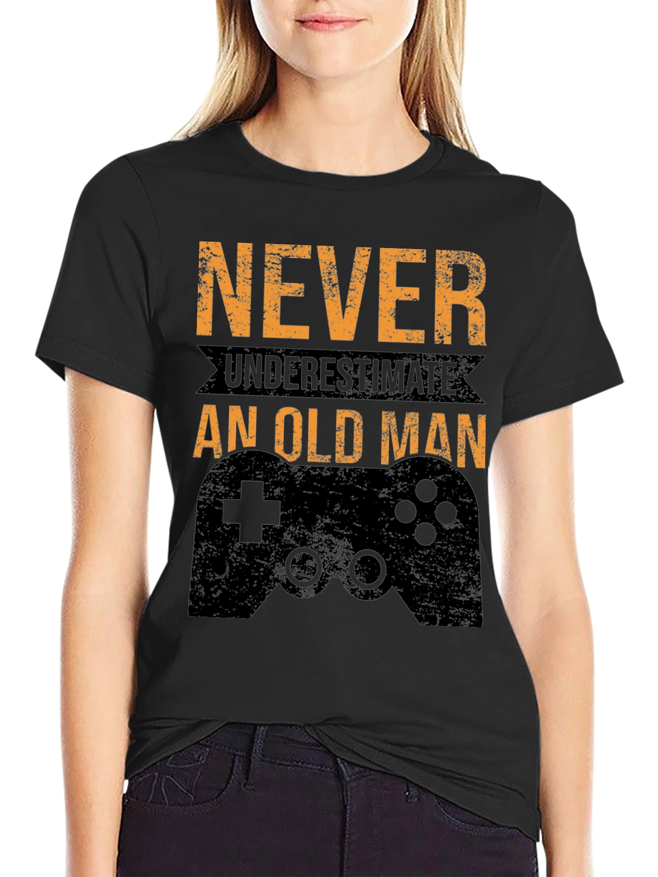 Never Underestimate an Old Man Gamer T-Shirt