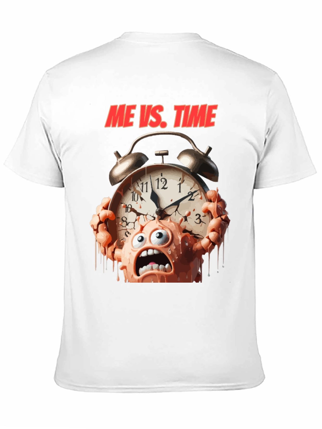 Me Vs. Time Graphic T-Shirt - Black