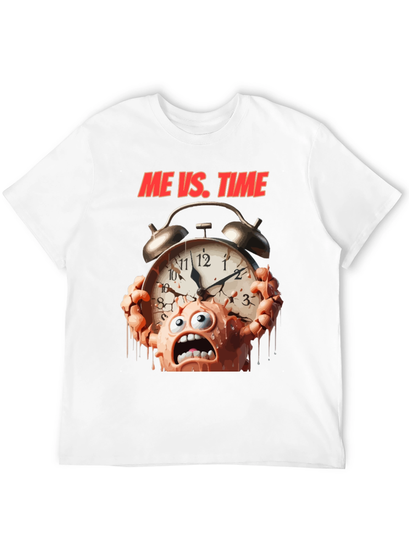 Me Vs. Time Graphic T-Shirt - Black