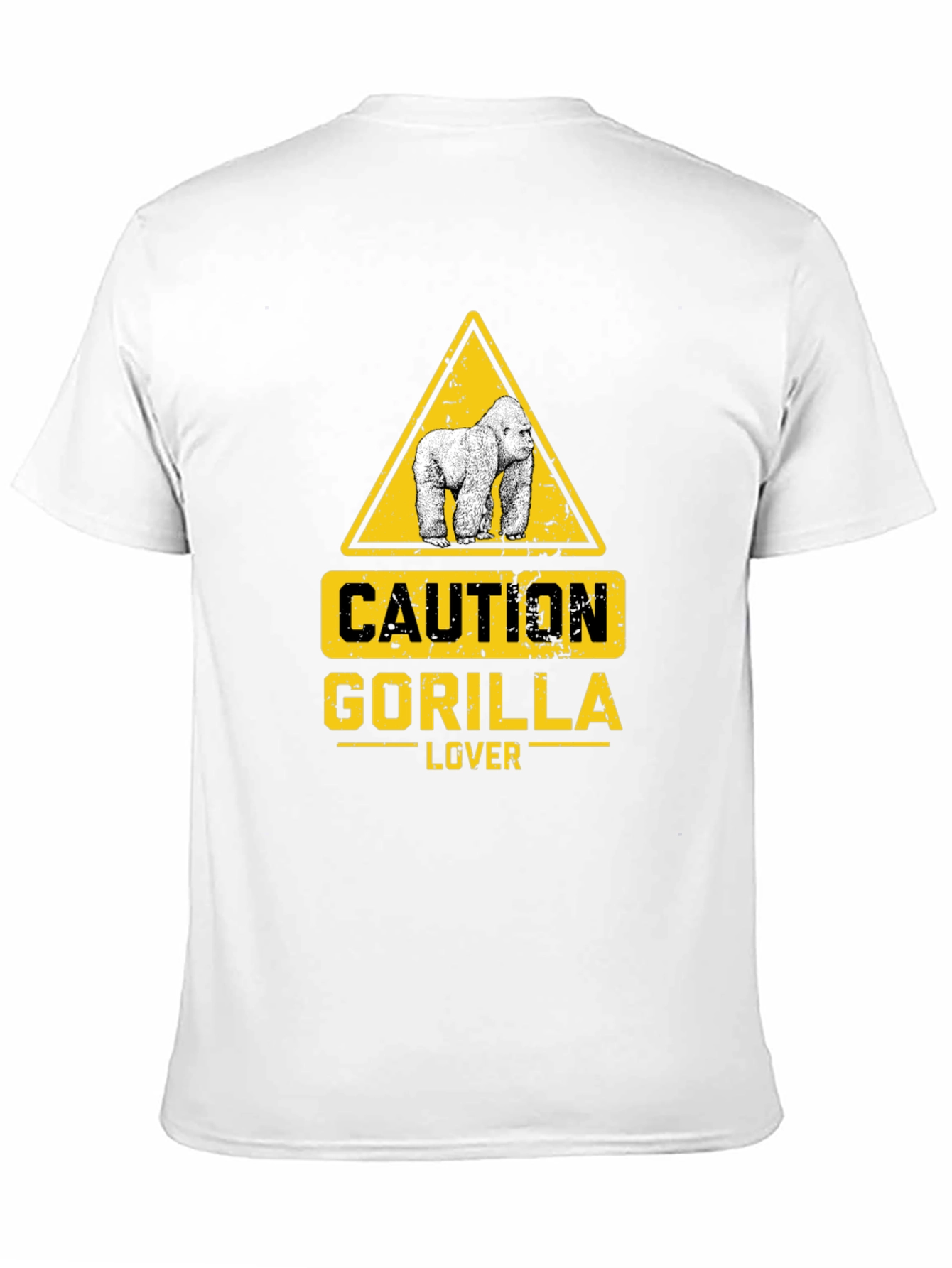 Caution Gorilla Lover Black T-Shirt