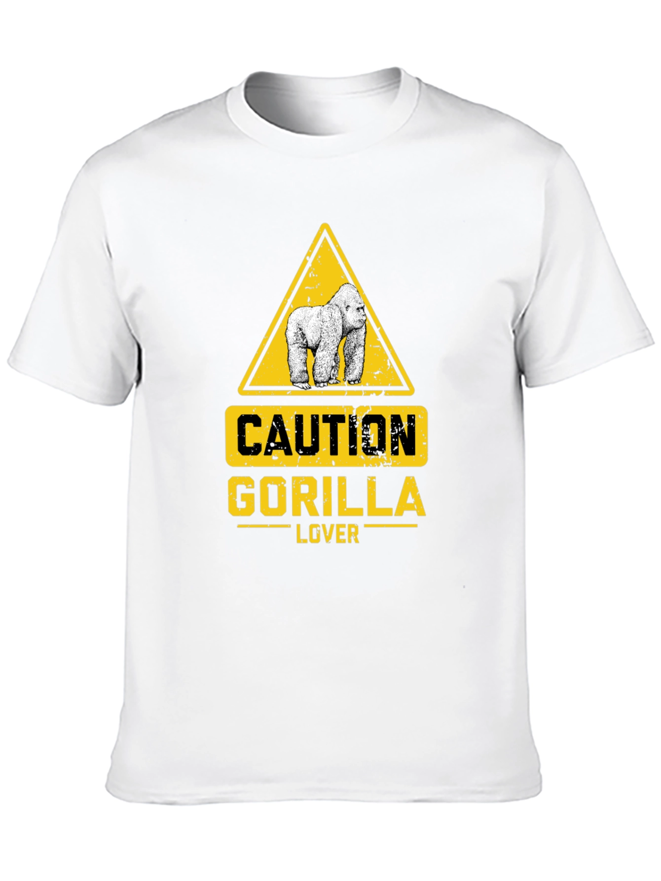 Caution Gorilla Lover Black T-Shirt