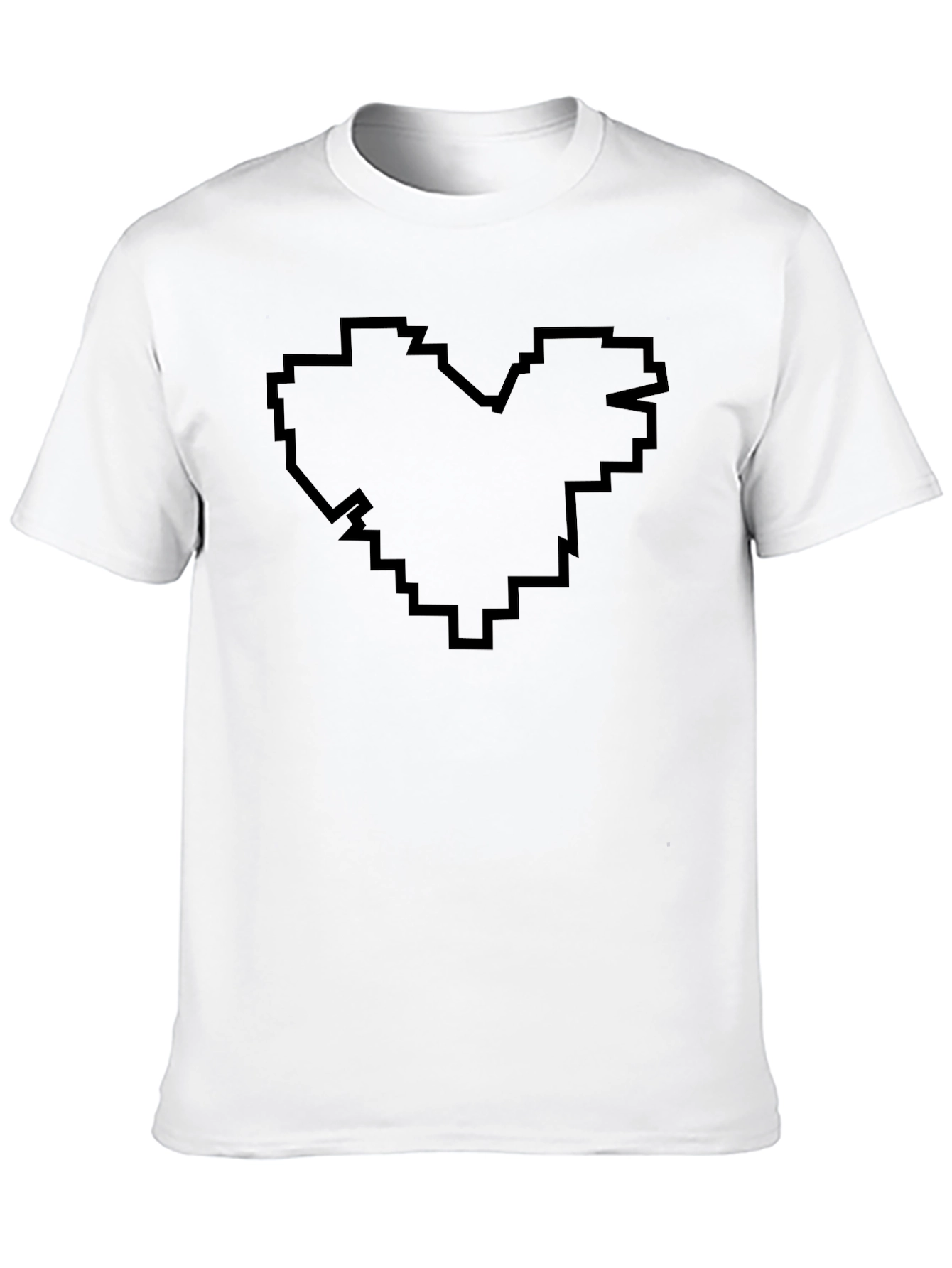 Pixel Heart Black T-Shirt - Gamer Style