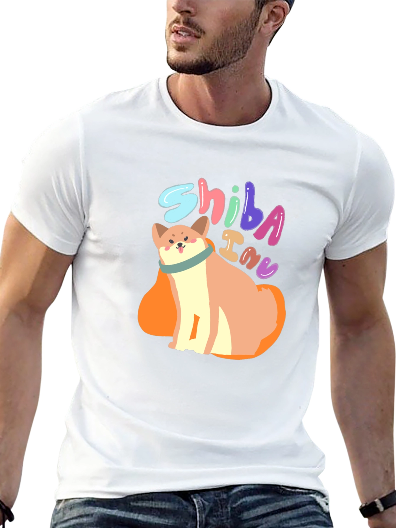 Shiba Inu Dog Graphic Tee - Unisex Black T-Shirt