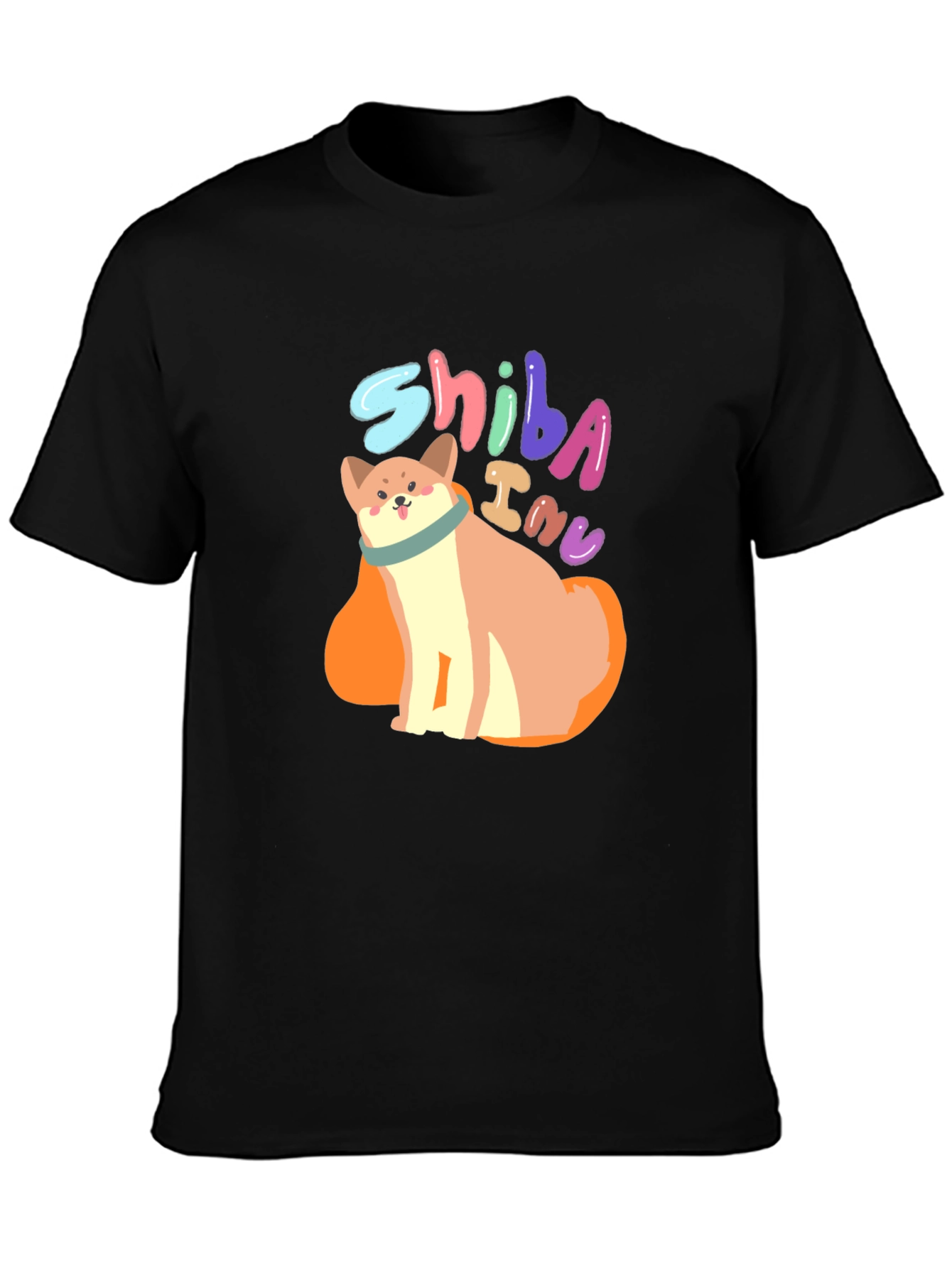 Shiba Inu Dog Graphic Tee - Unisex Black T-Shirt