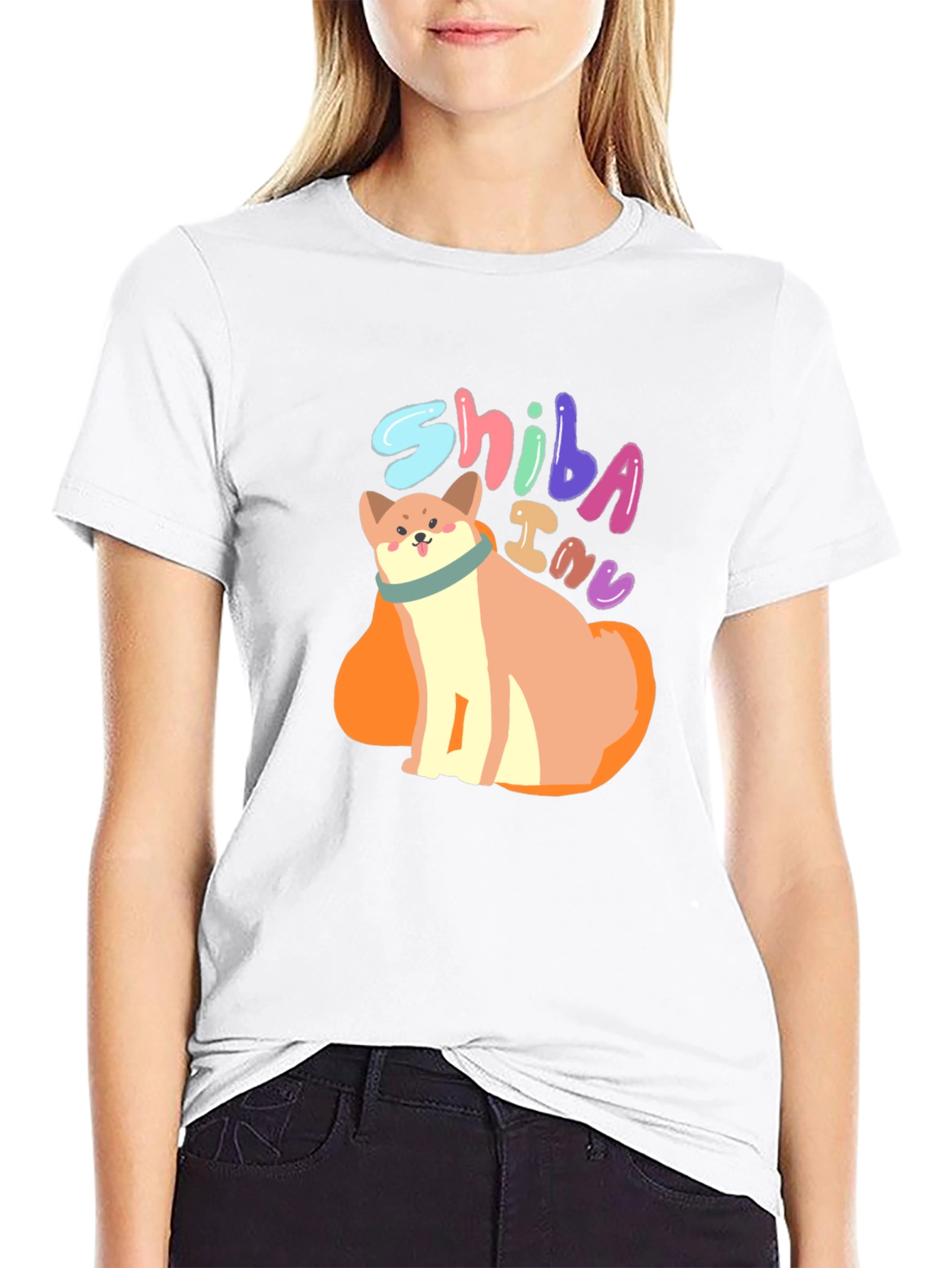 Shiba Inu Dog Graphic Tee - Unisex Black T-Shirt