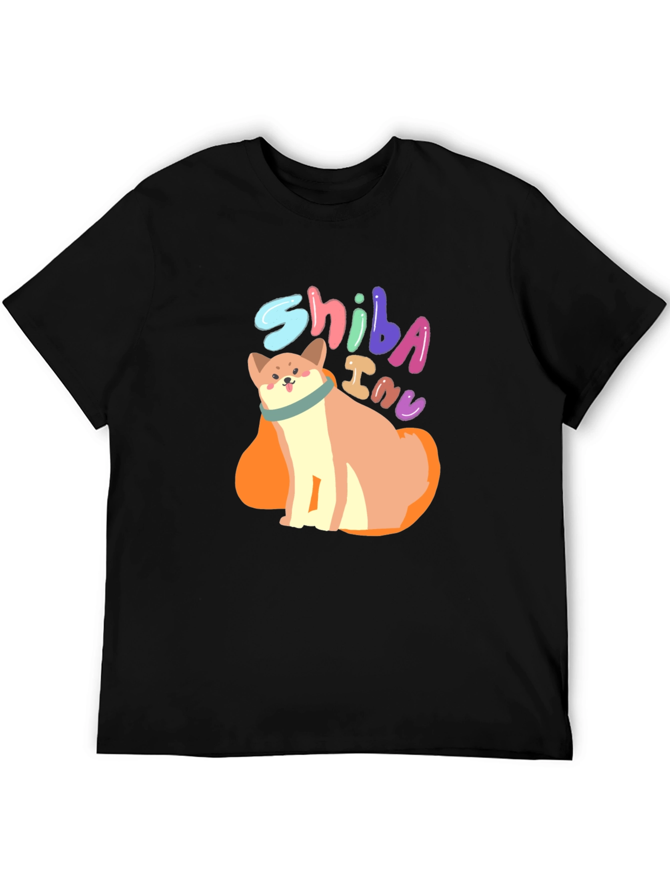 Shiba Inu Dog Graphic Tee - Unisex Black T-Shirt