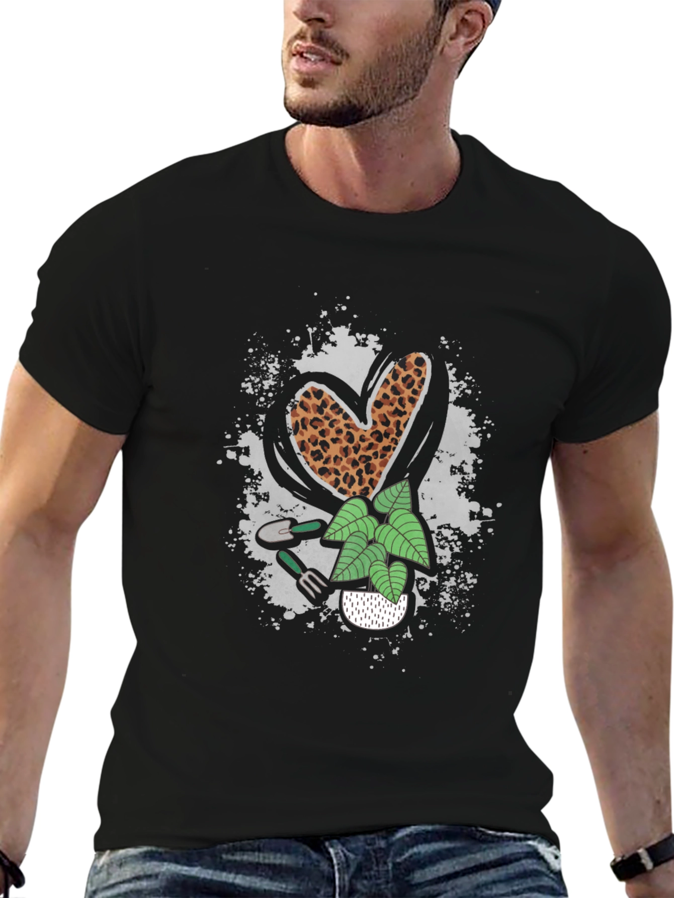 Gardening Heart Tee - Leopard Print Lover!