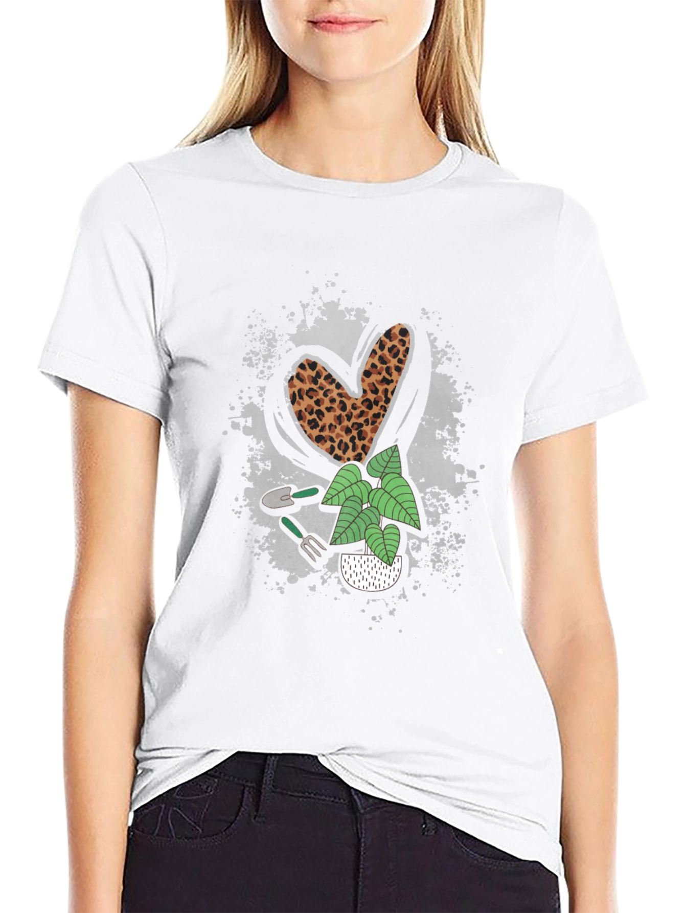 Gardening Heart Tee - Leopard Print Lover!