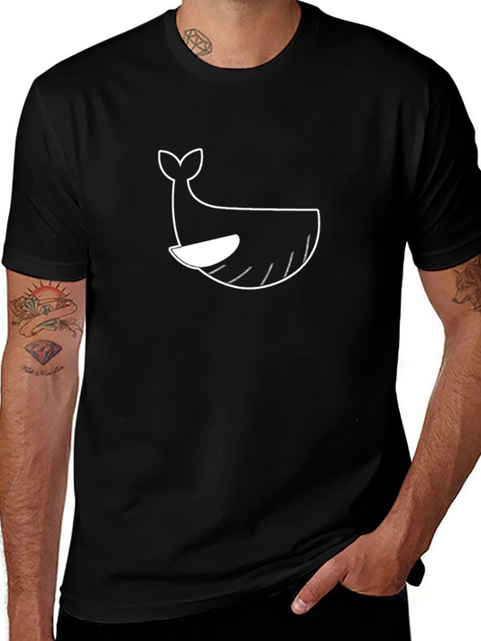 Whale Graphic Black T-Shirt - Stylish & Comfortable