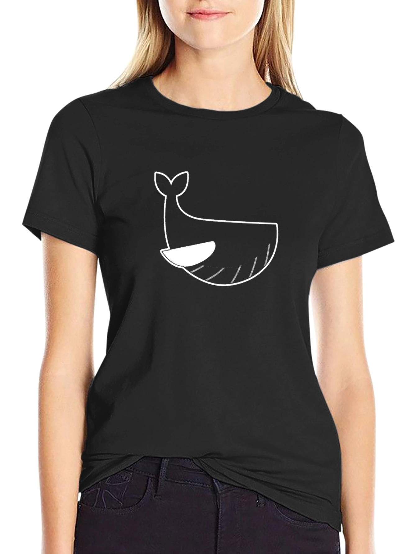 Whale Graphic Black T-Shirt - Stylish & Comfortable
