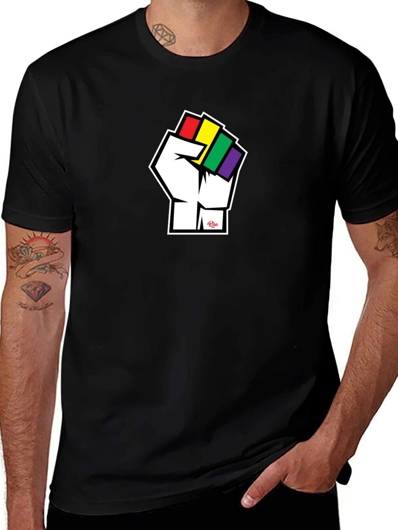 Pride Fist T-Shirt - Black Cotton Tee