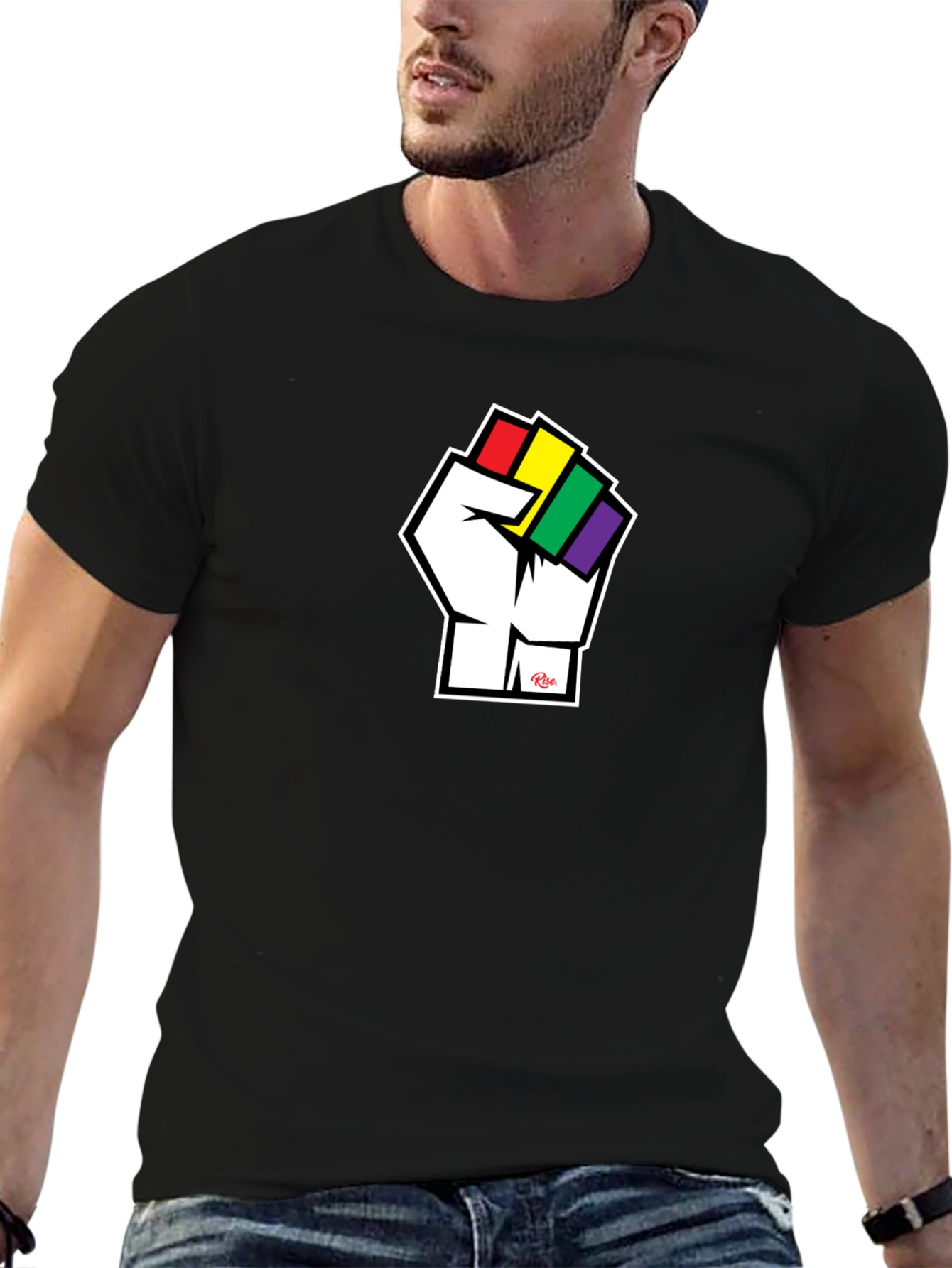 Pride Fist T-Shirt - Black Cotton Tee