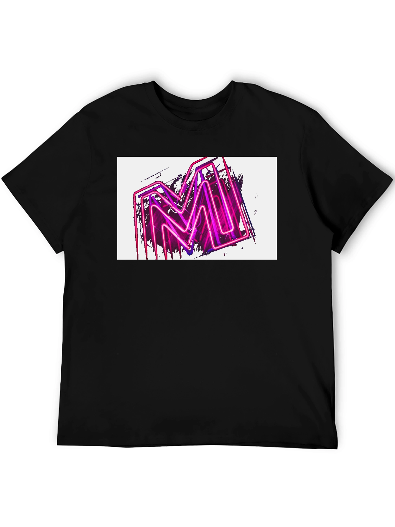 Neon M Graphic Black T-Shirt