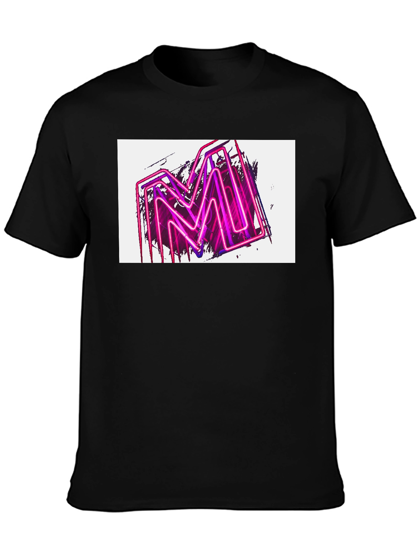 Neon M Graphic Black T-Shirt