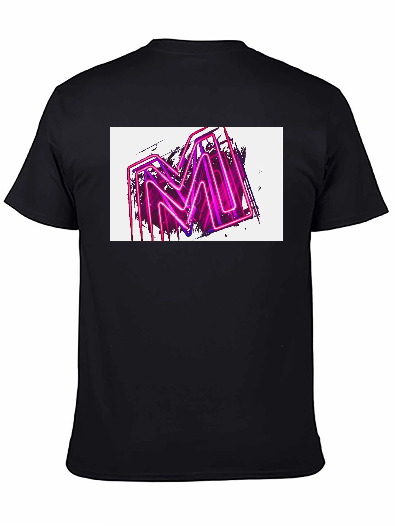 Neon M Graphic Black T-Shirt