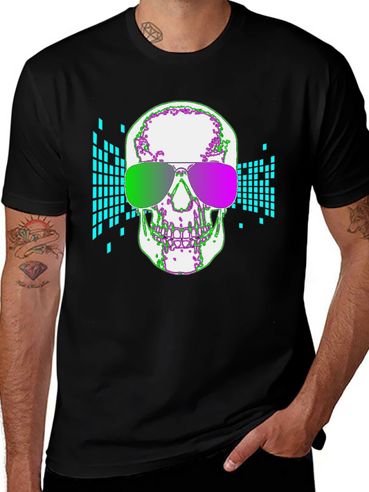 Neon Skull Graphic T-Shirt