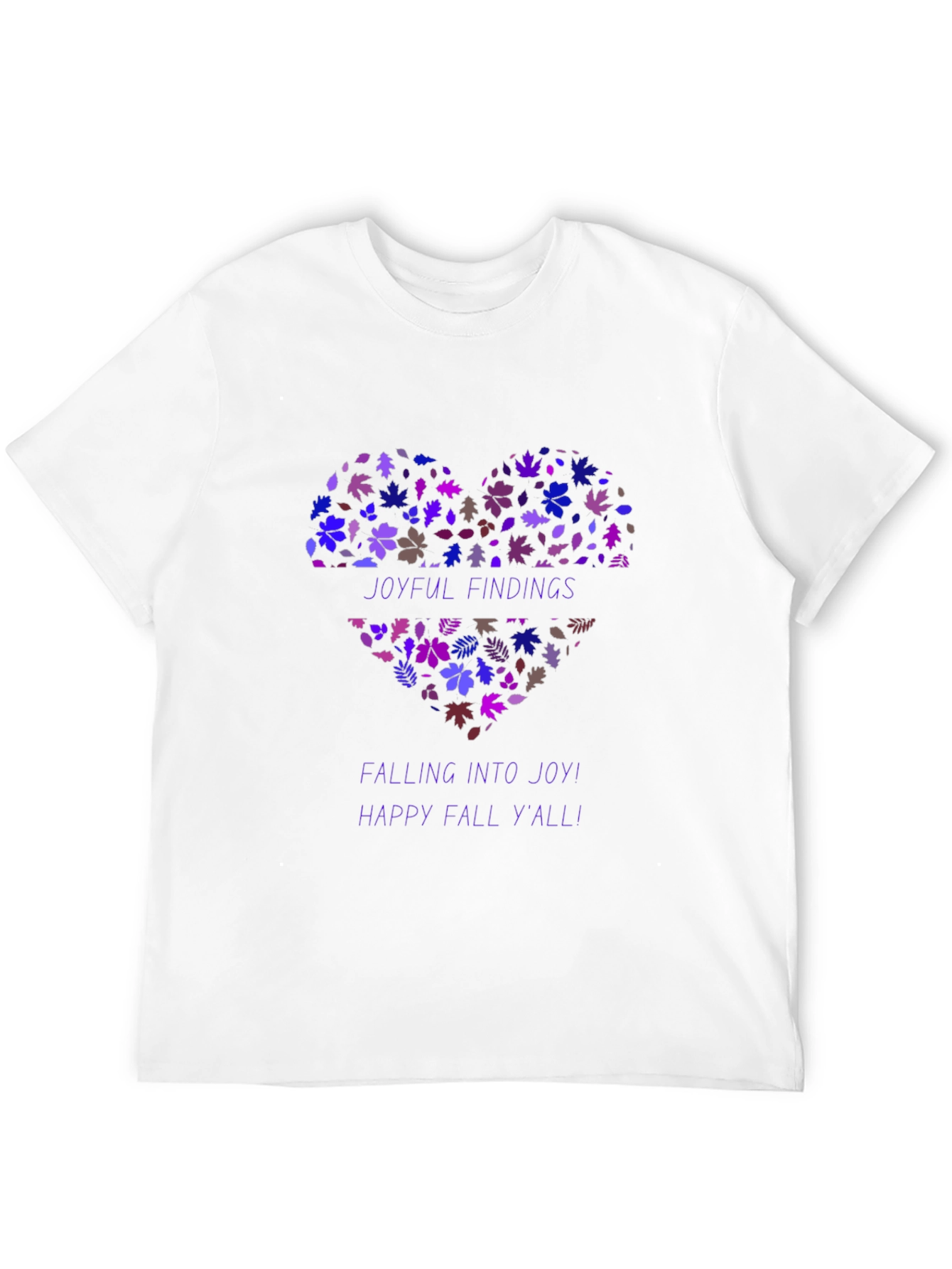 Joyful Fall Heart Graphic Tee - Stylish Autumn Shirt