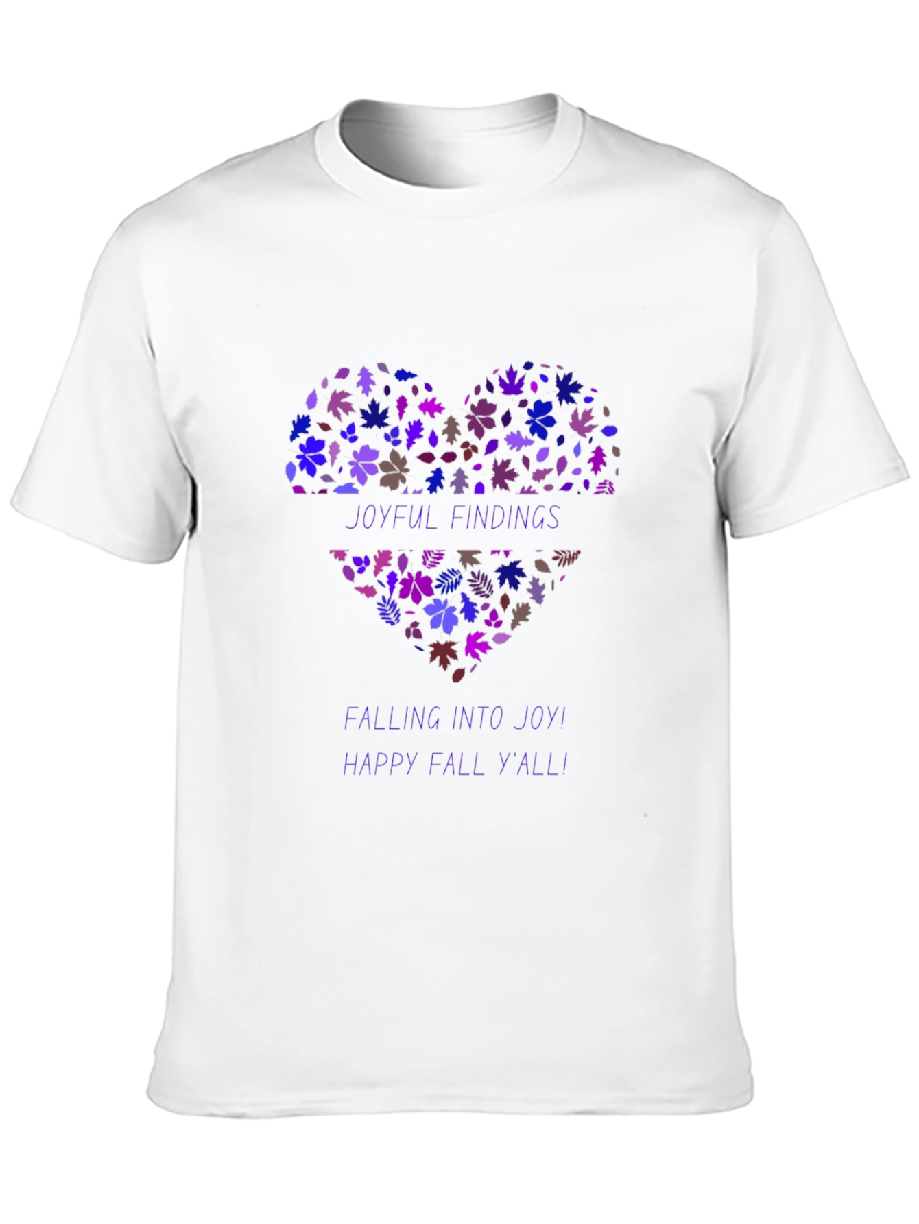 Joyful Fall Heart Graphic Tee - Stylish Autumn Shirt