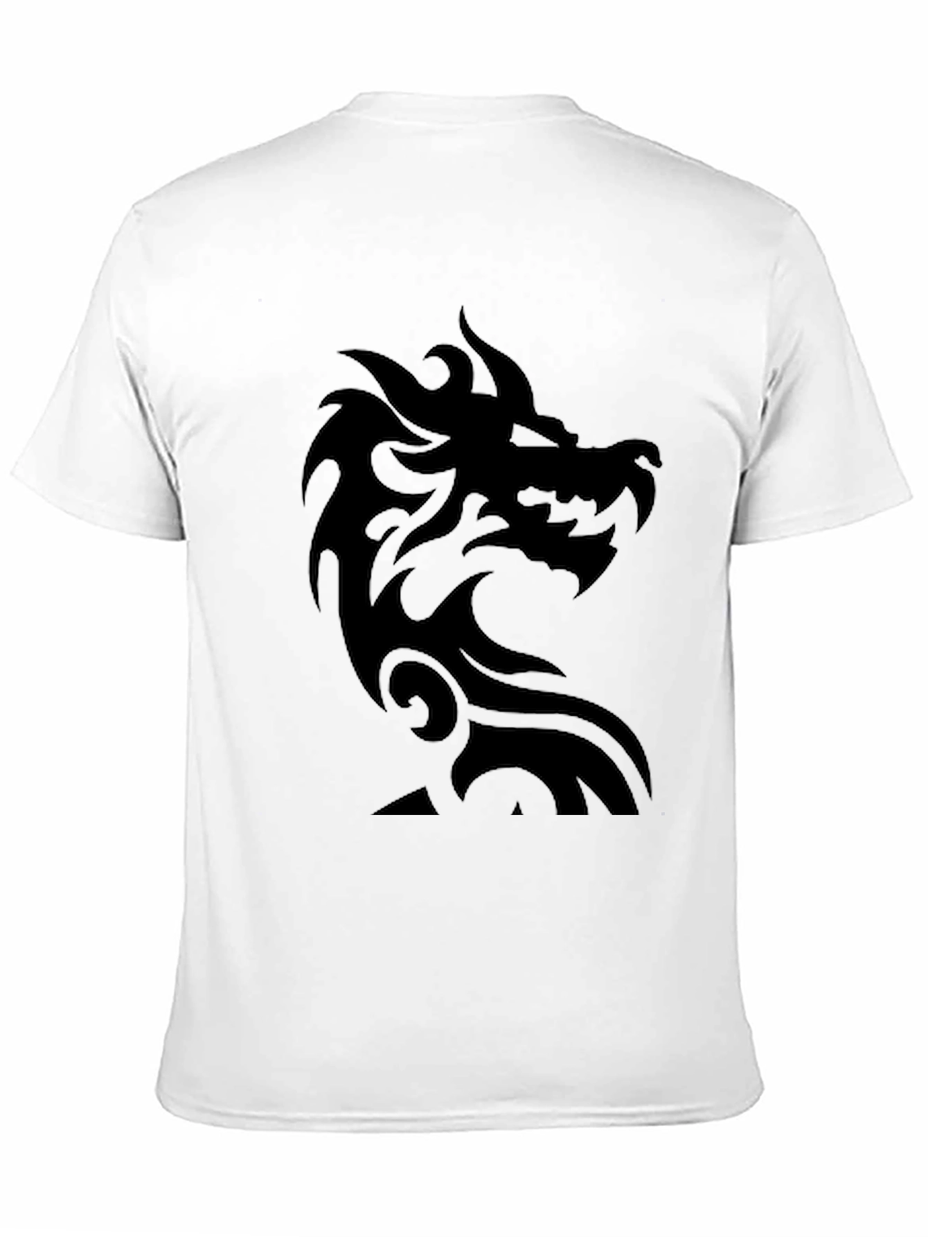 Mens Black T-Shirt with Dragon Graphic