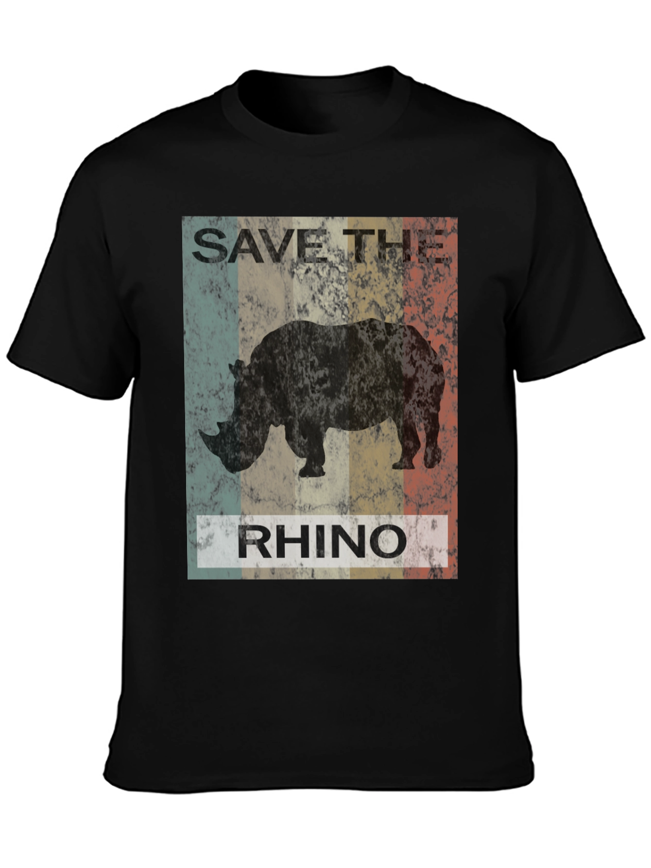 Save The Rhino Graphic Tee - Black