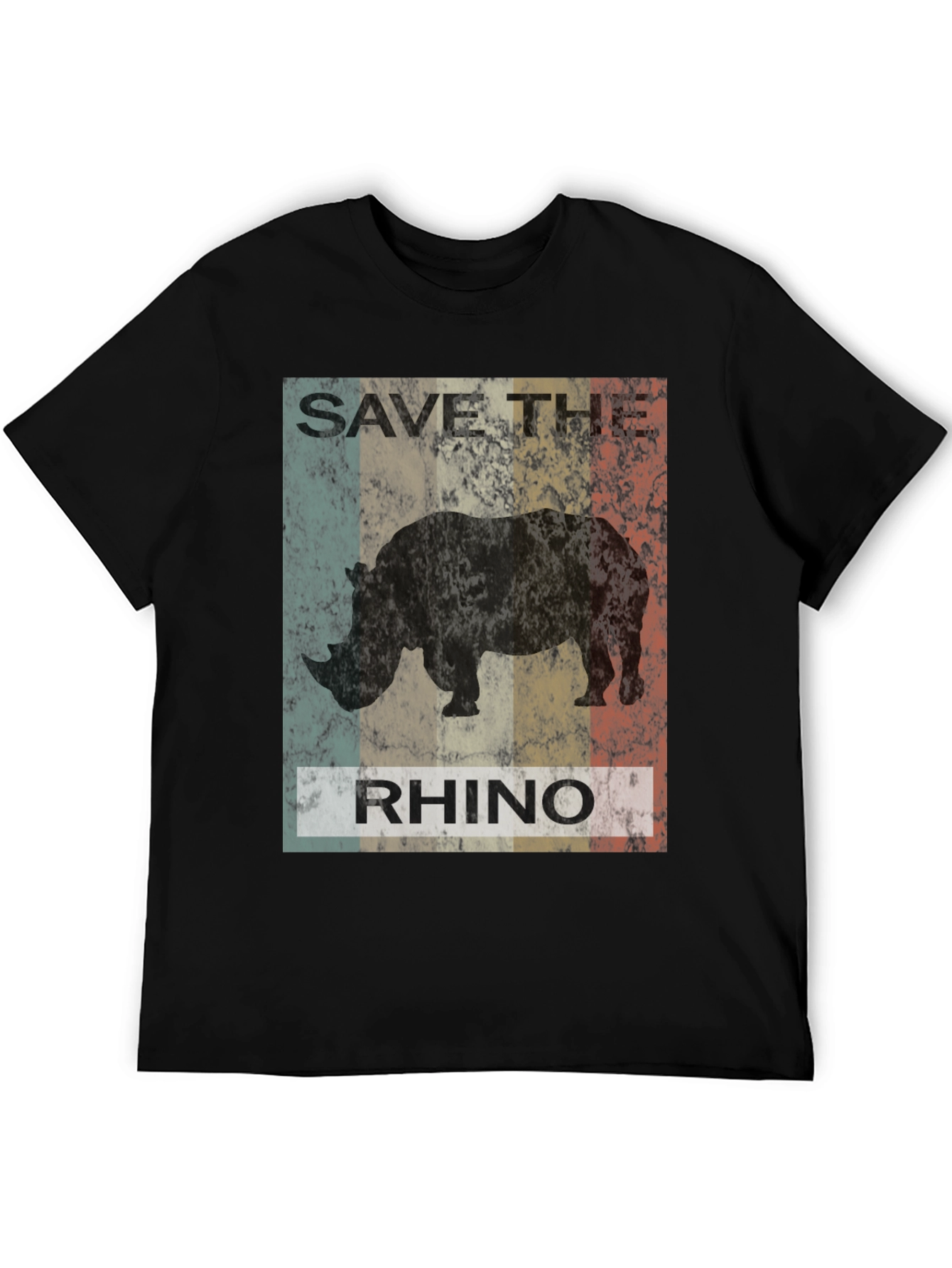 Save The Rhino Graphic Tee - Black