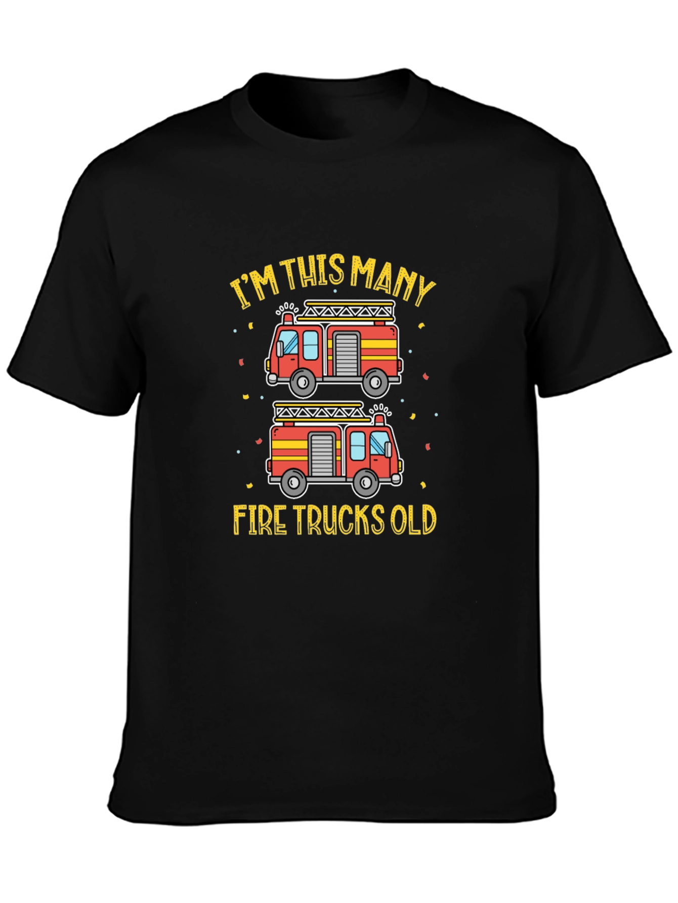 Firetruck Birthday T-Shirt - Im This Many