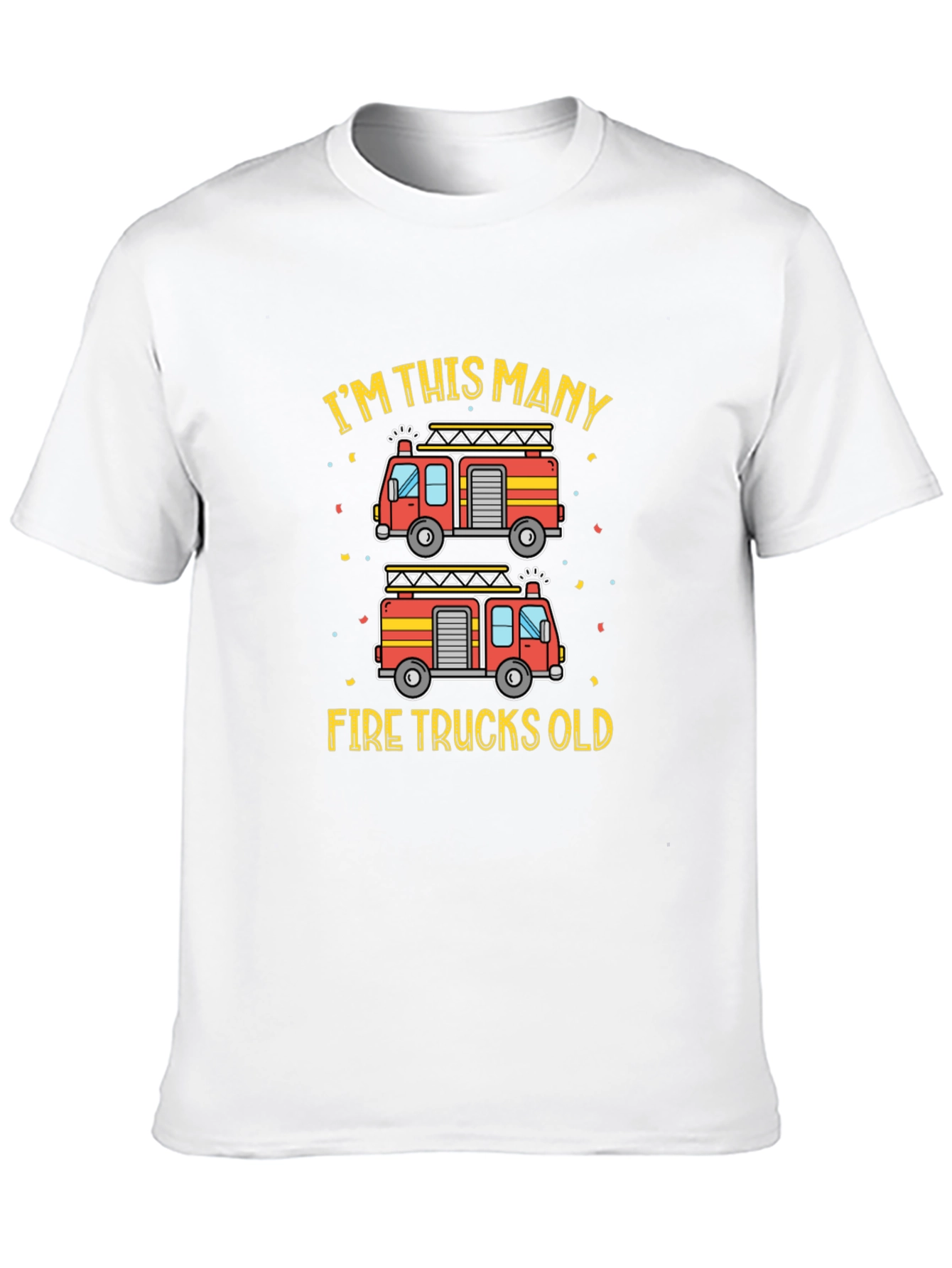 Firetruck Birthday T-Shirt - Im This Many