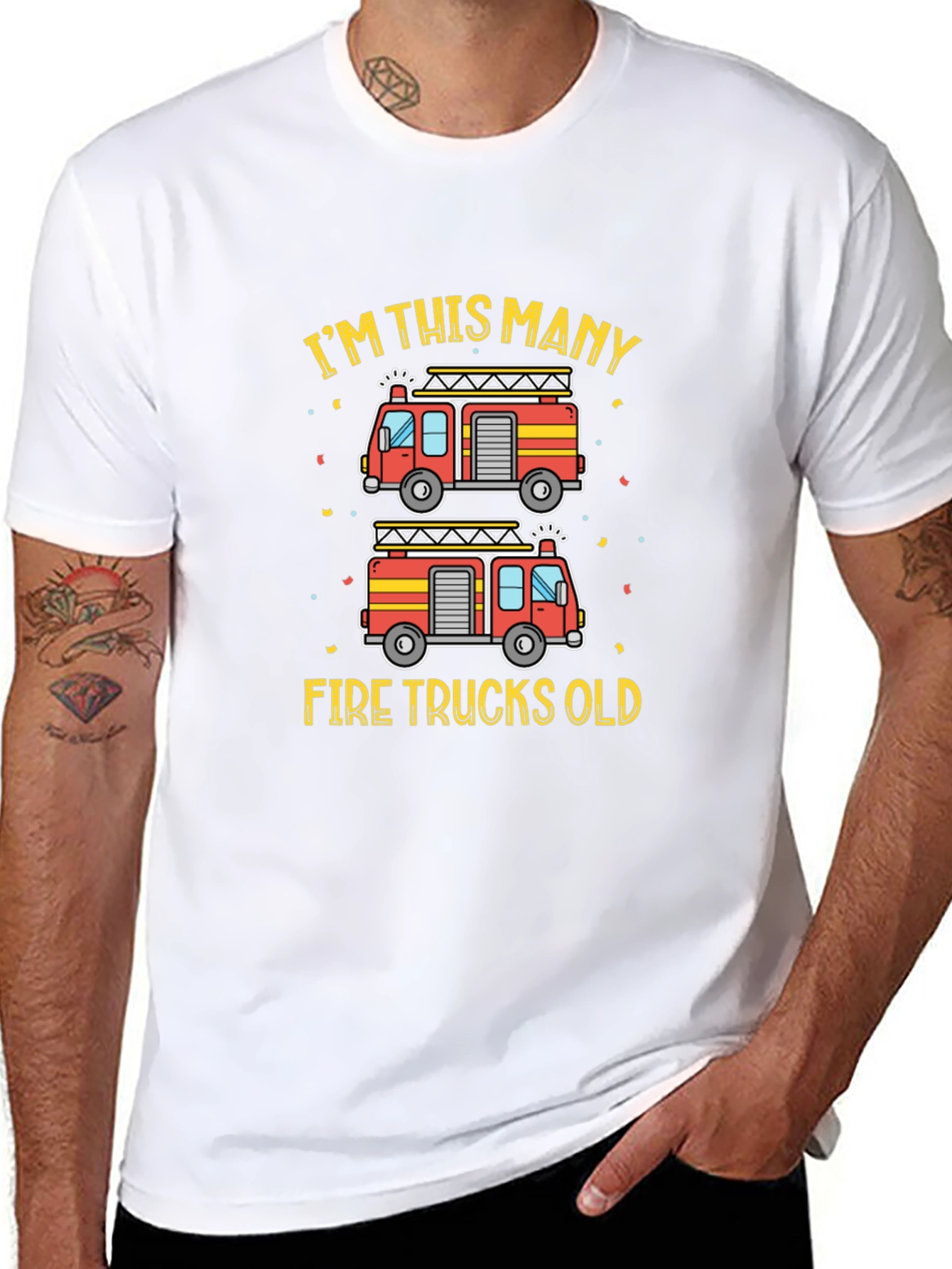 Firetruck Birthday T-Shirt - Im This Many