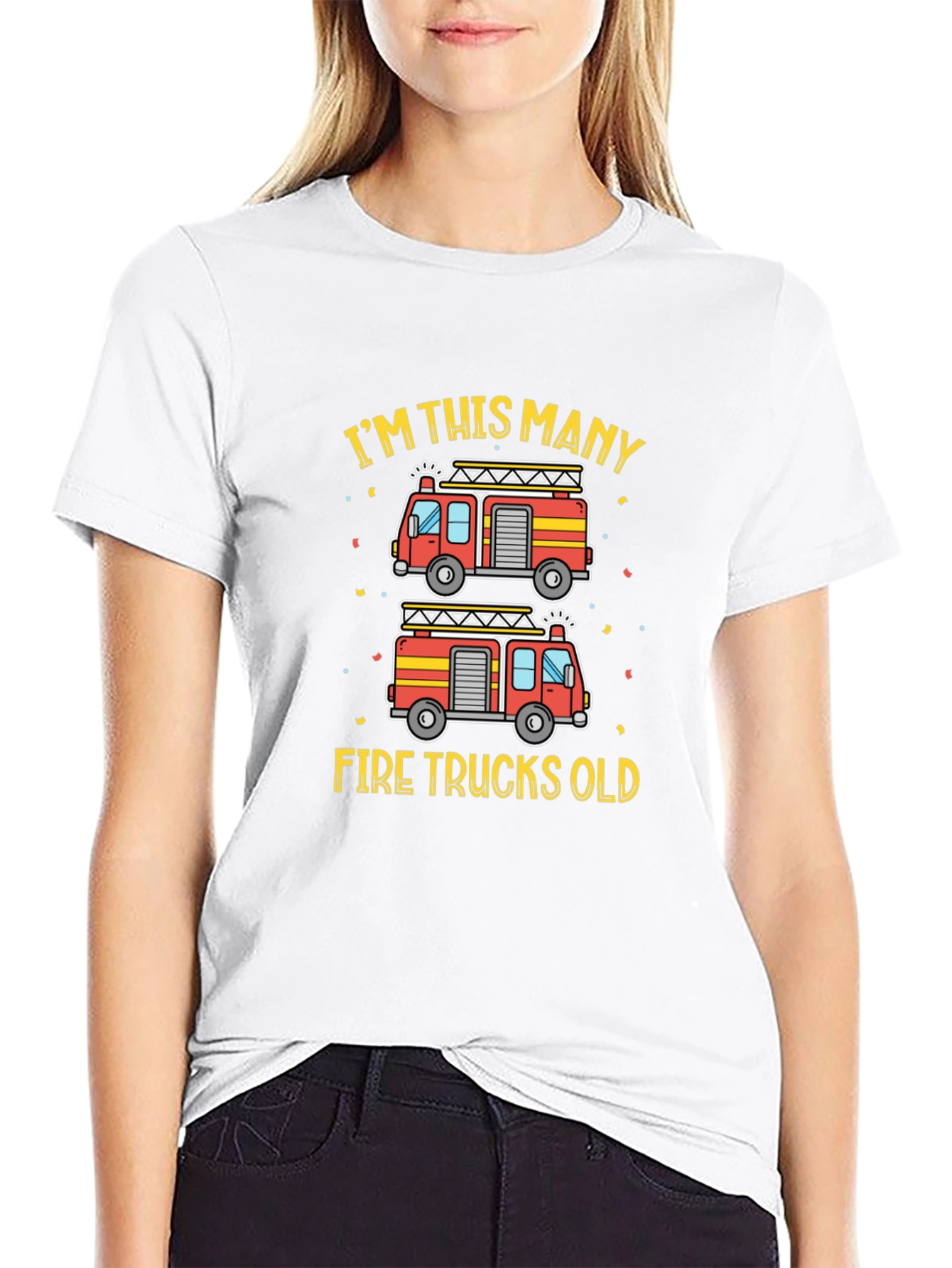 Firetruck Birthday T-Shirt - Im This Many
