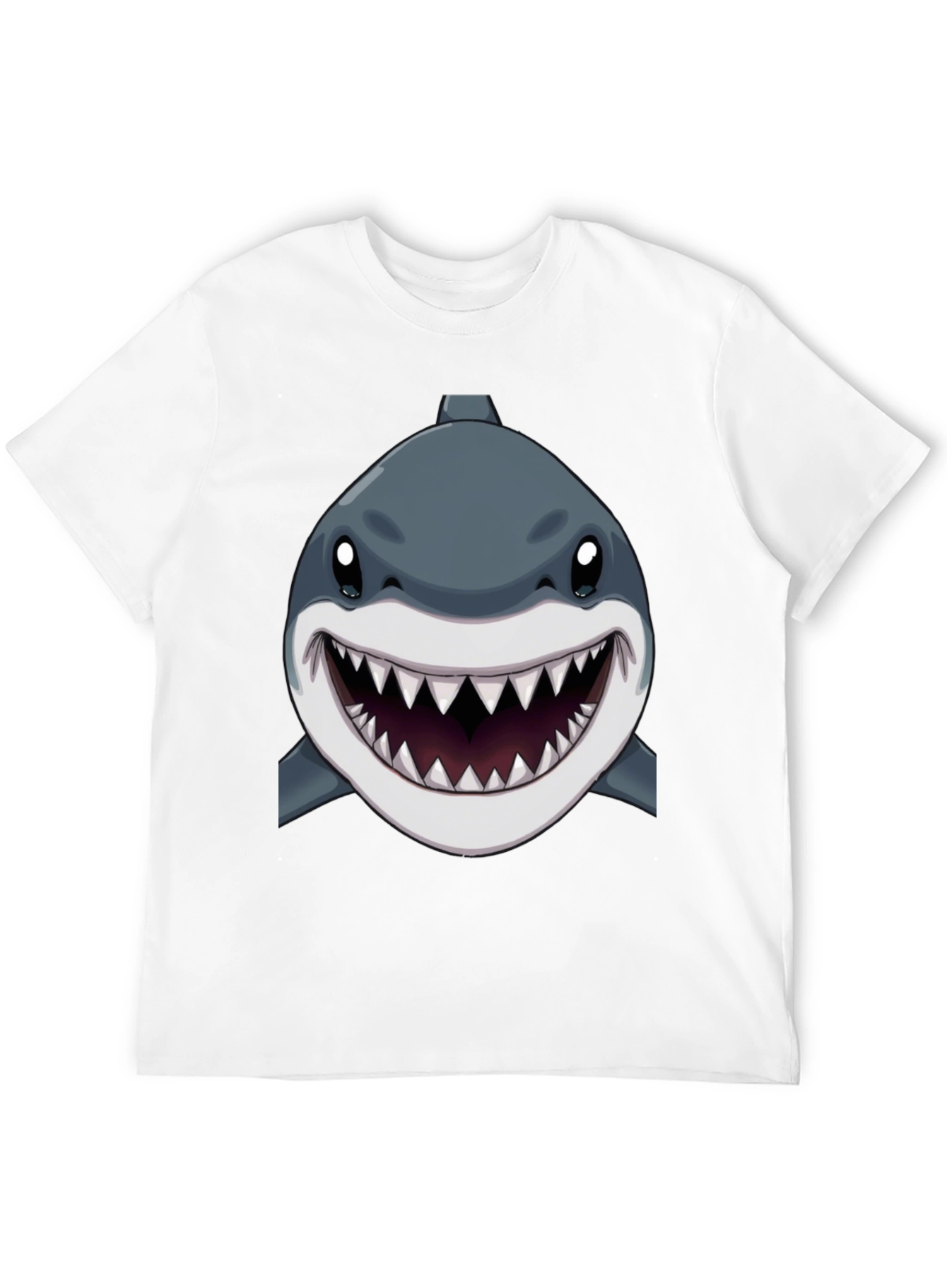 Shark Graphic Print Black T-Shirt