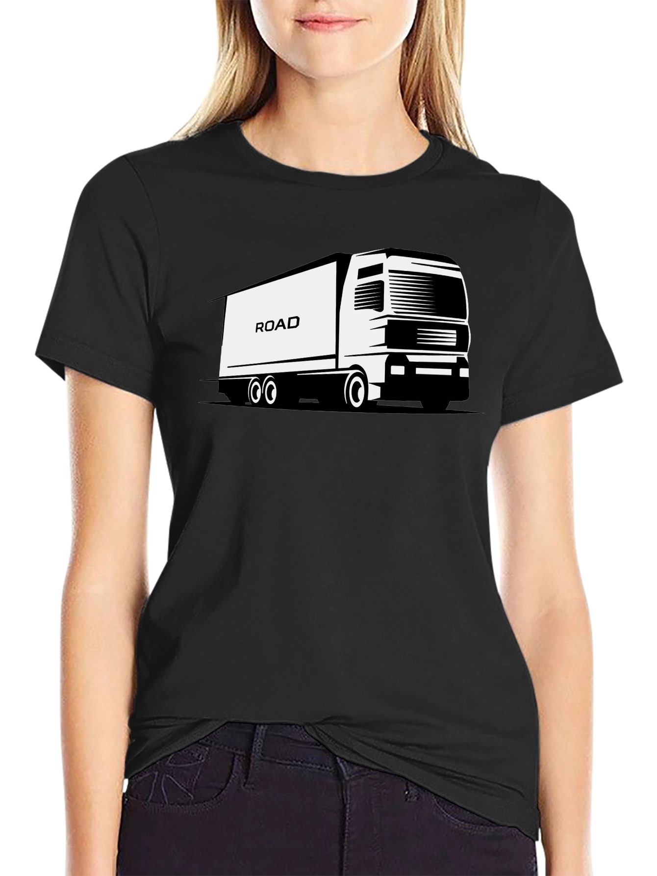 Road Truck Black T-Shirt