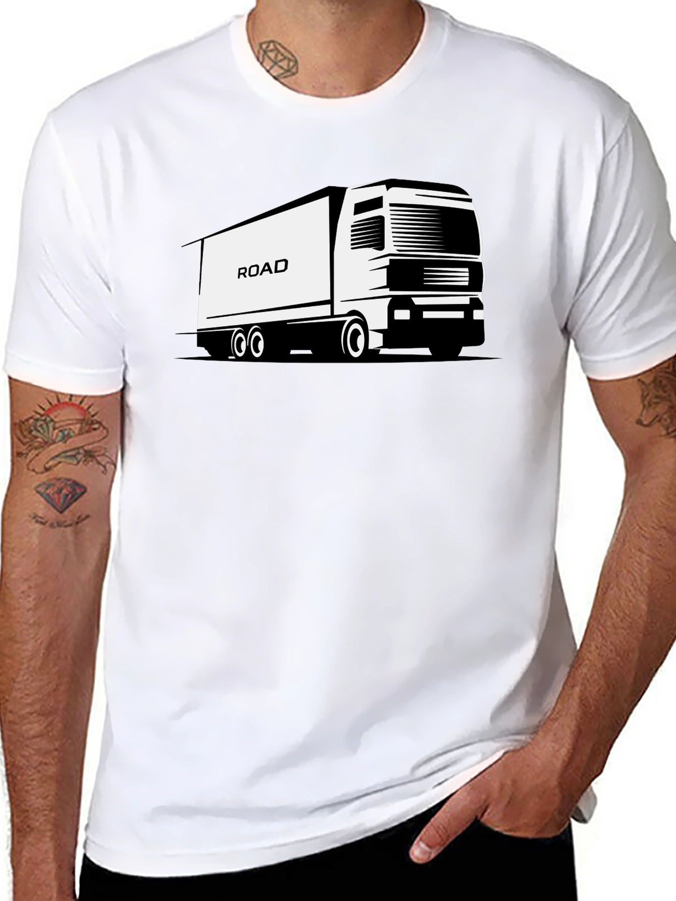 Road Truck Black T-Shirt