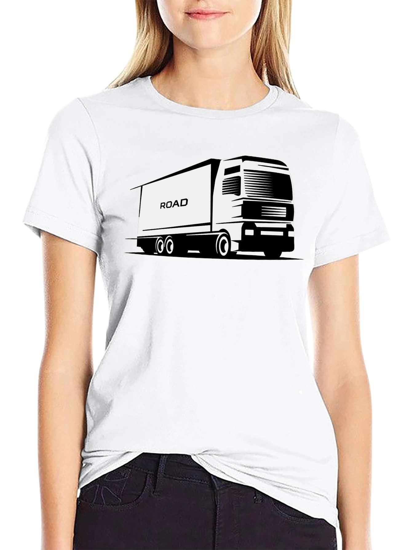 Road Truck Black T-Shirt