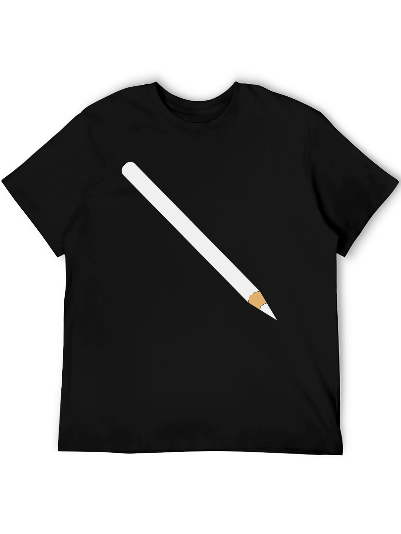 Pencil Graphic Black T-Shirt