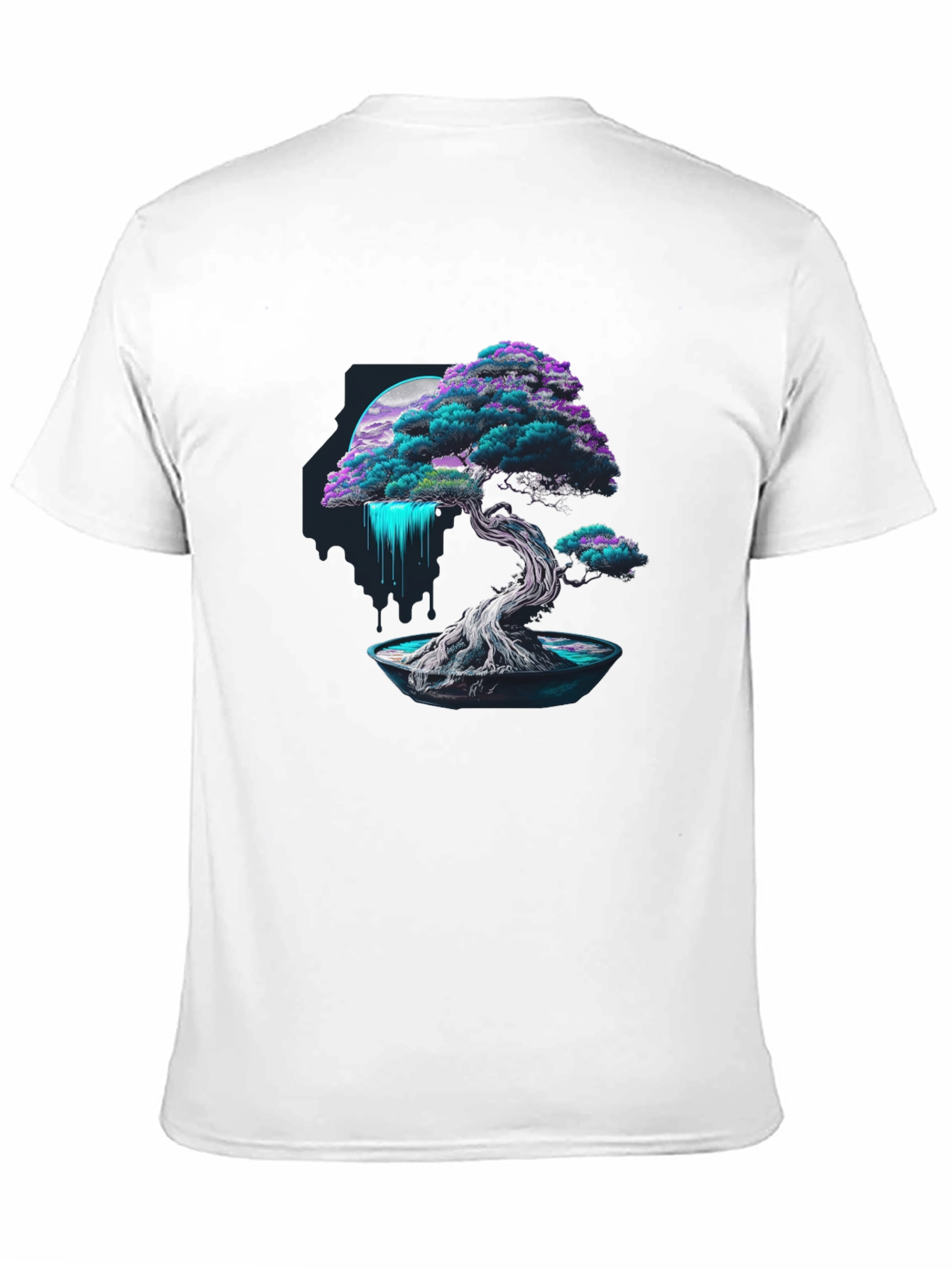 Neon Bonsai Tree Graphic Tee - Modern Streetwear