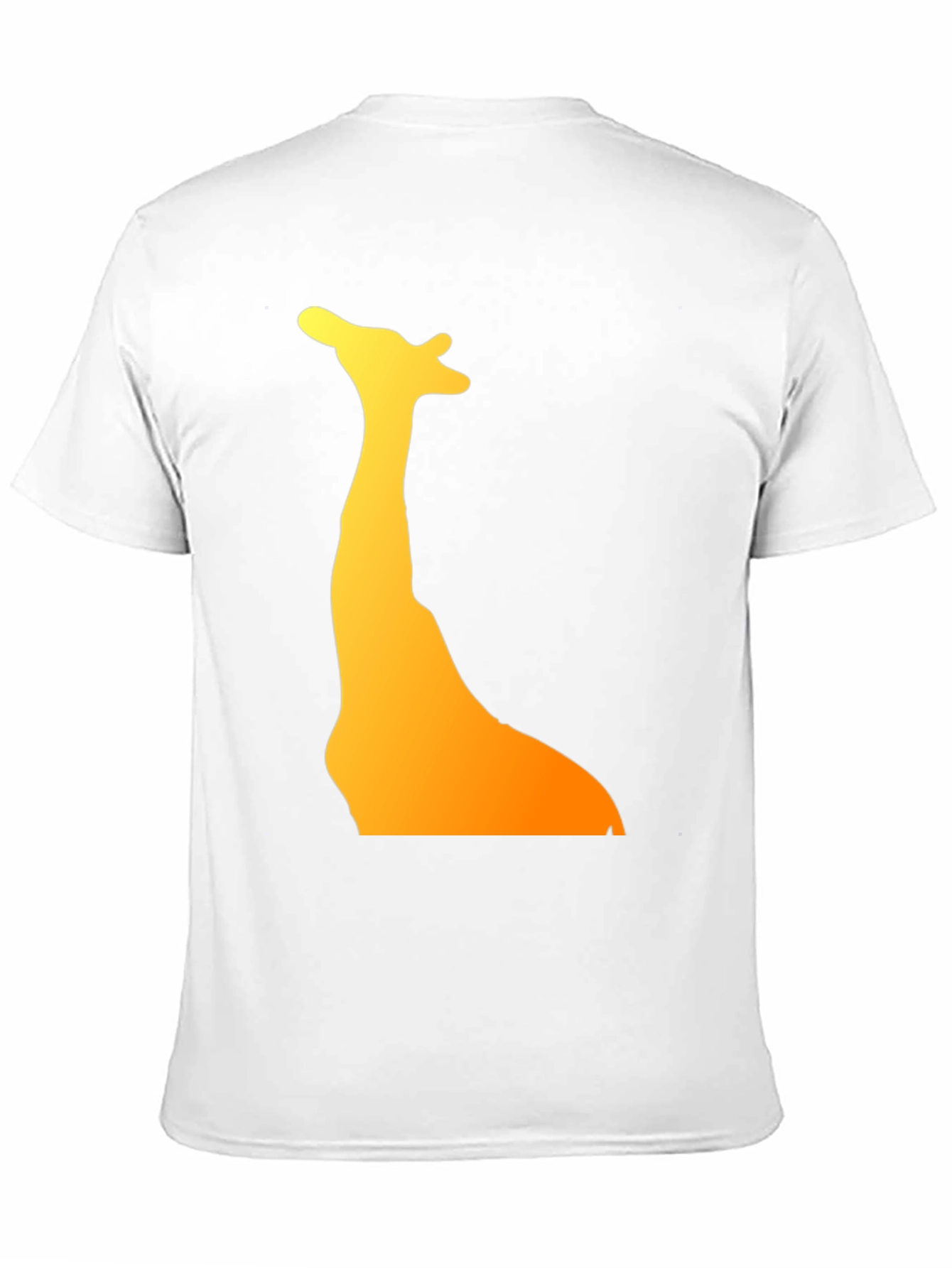 Giraffe Silhouette Graphic Tee - Black Cotton T-Shirt