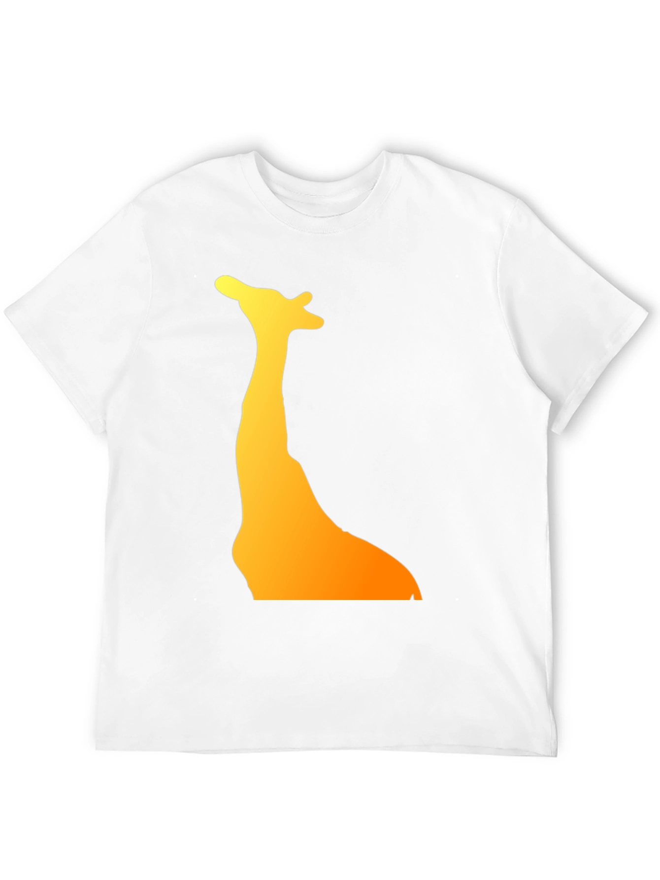 Giraffe Silhouette Graphic Tee - Black Cotton T-Shirt