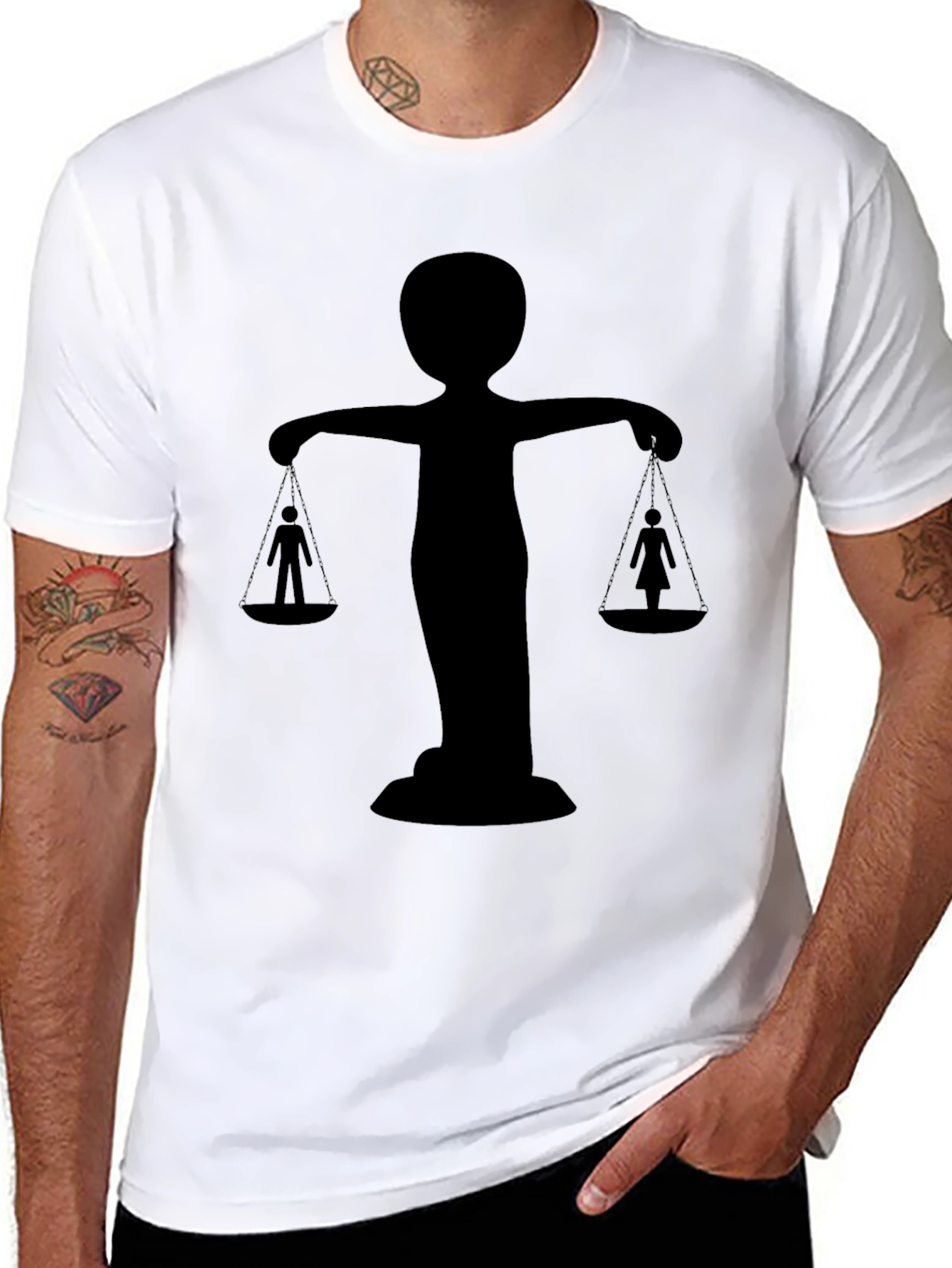 Equality T-Shirt - Black Silhouette Design