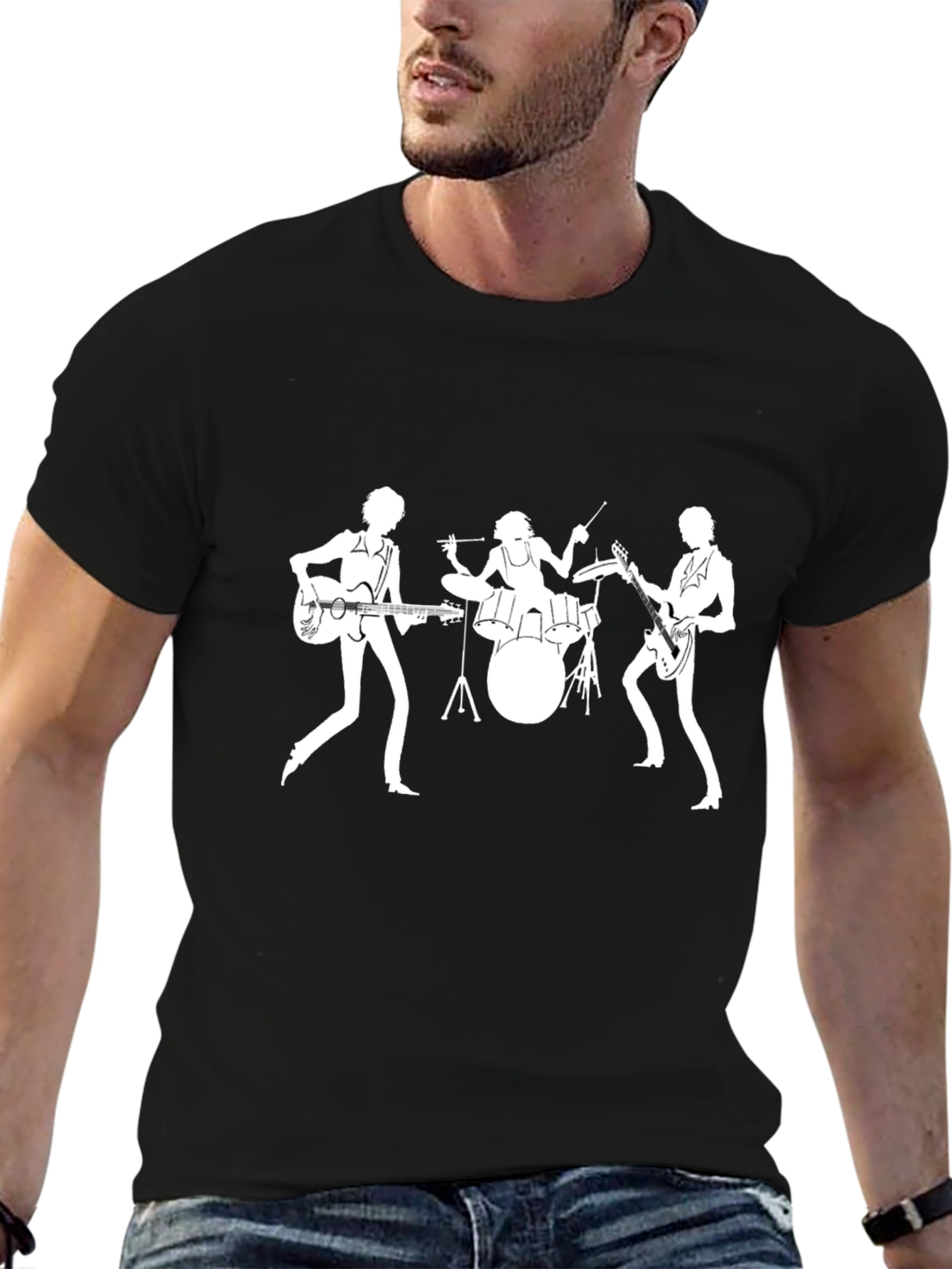 Band Silhouette Black T-Shirt