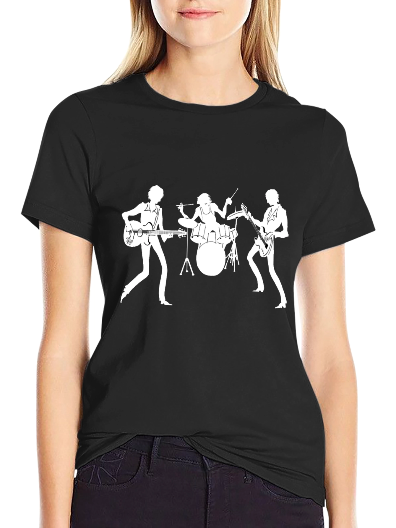 Band Silhouette Black T-Shirt