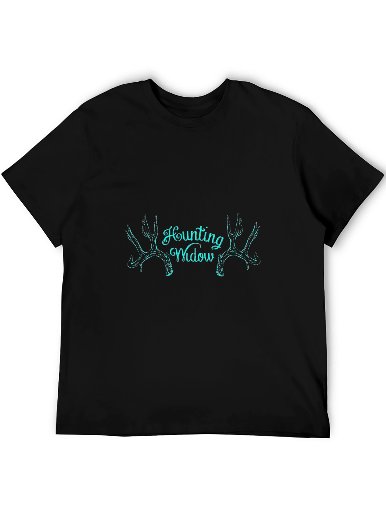 Hunting Widow Tee - Black Antler Design T-Shirt