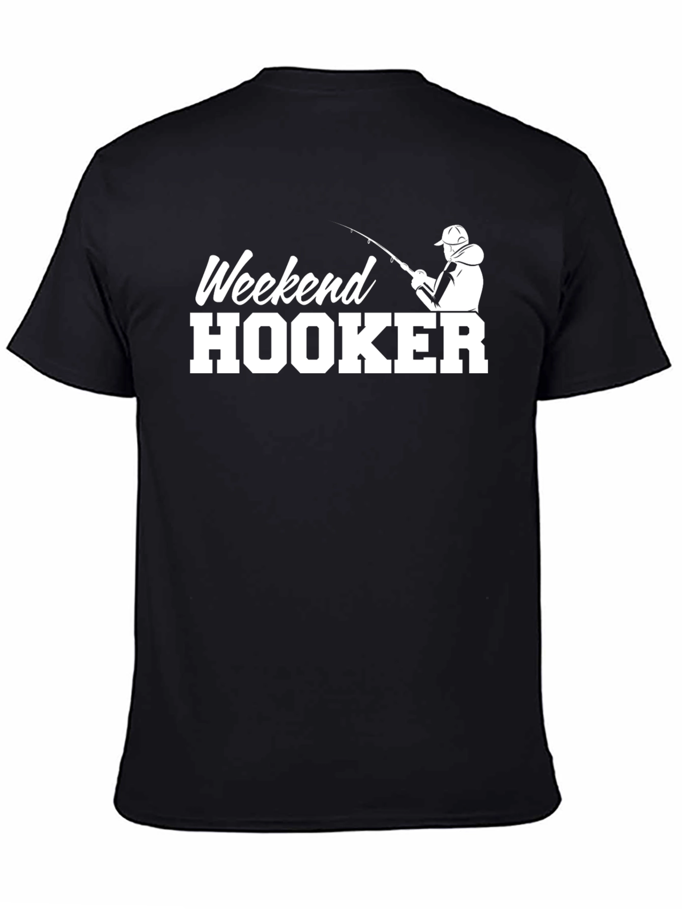 Weekend Hooker Fishing T-Shirt - Black